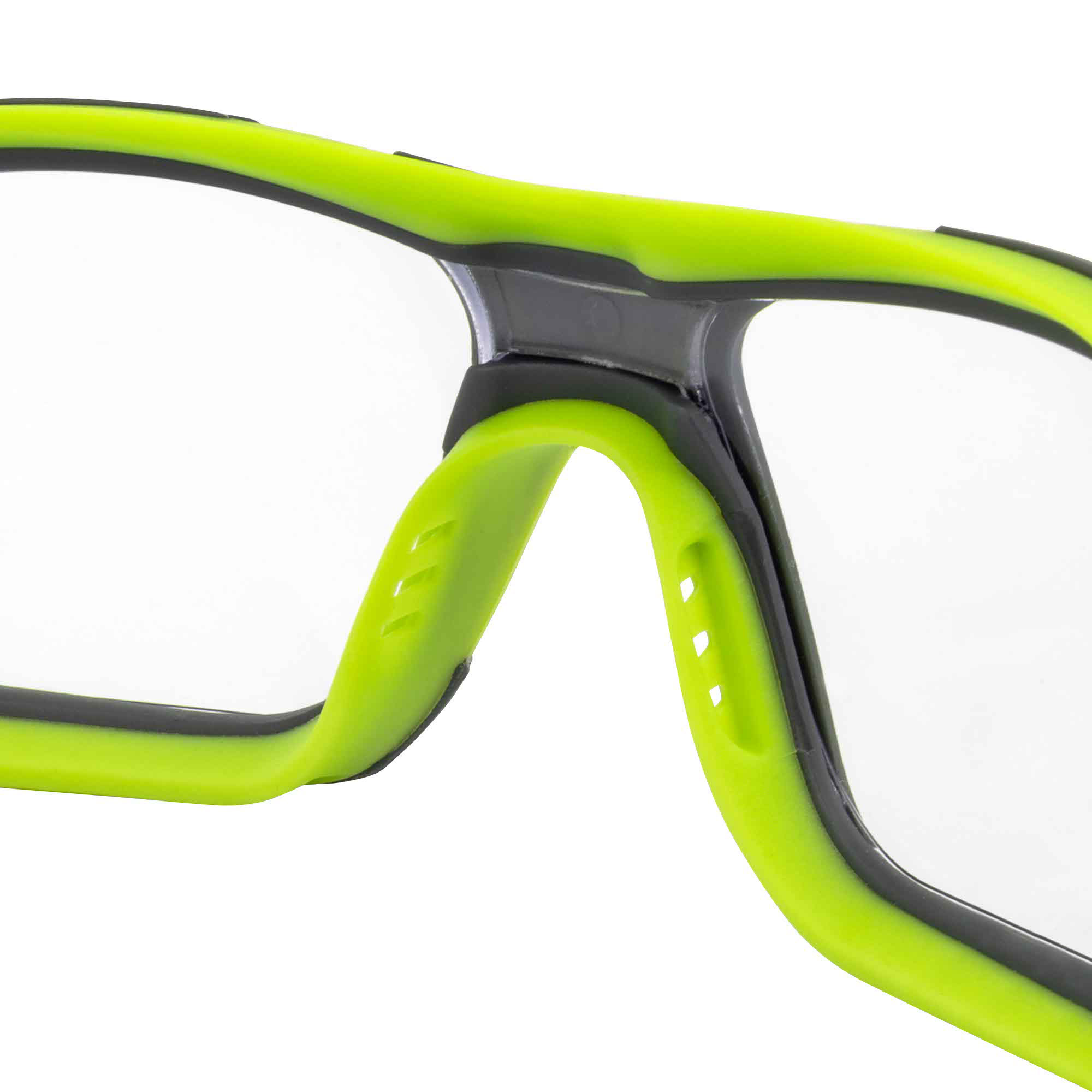 Radians GLF1-11D GLYF Safety Glasses - Green Frame - Clear Anti