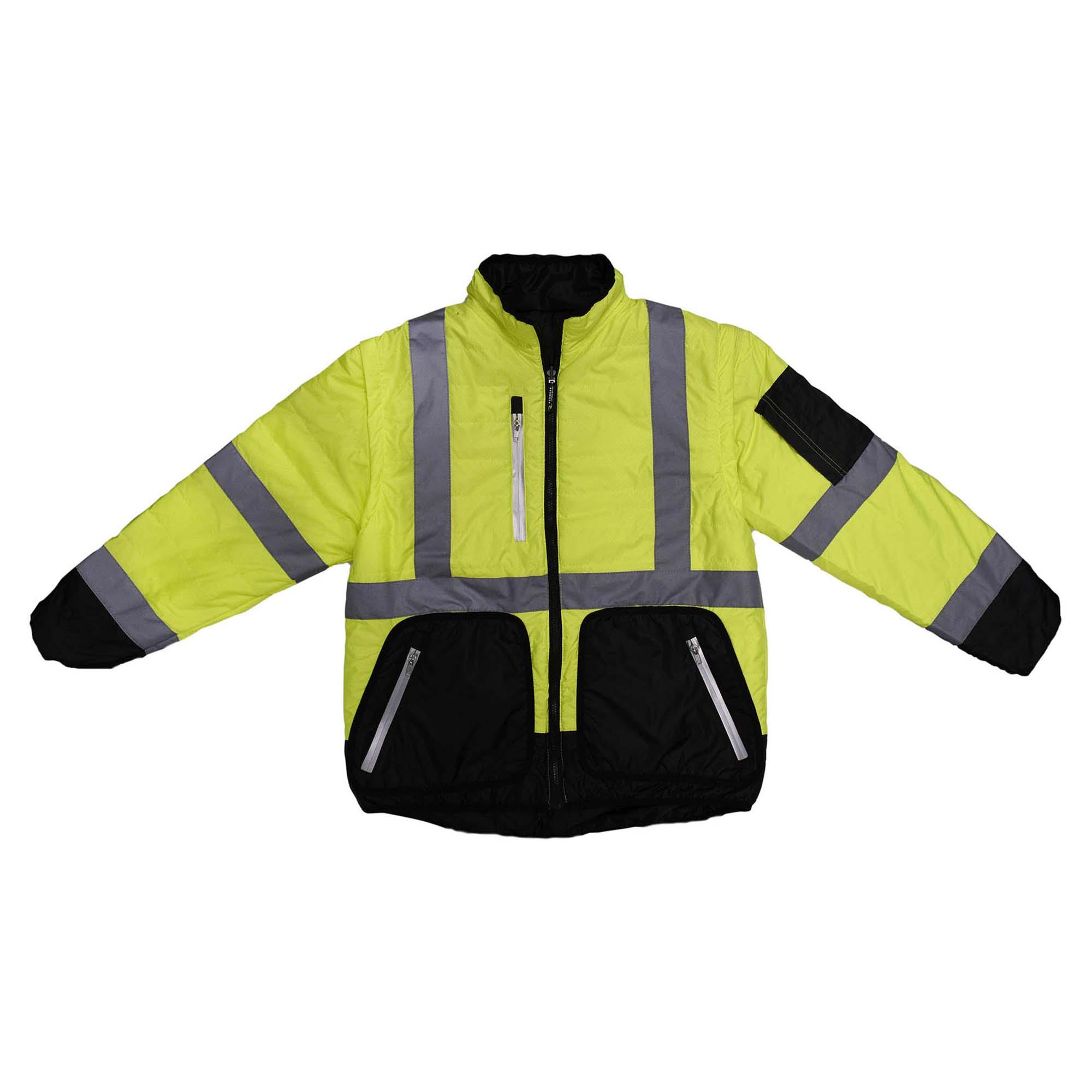 Radians SJ510 Type R Class 3 Quilted Reversible Safety Jacket - Zip-Off ...