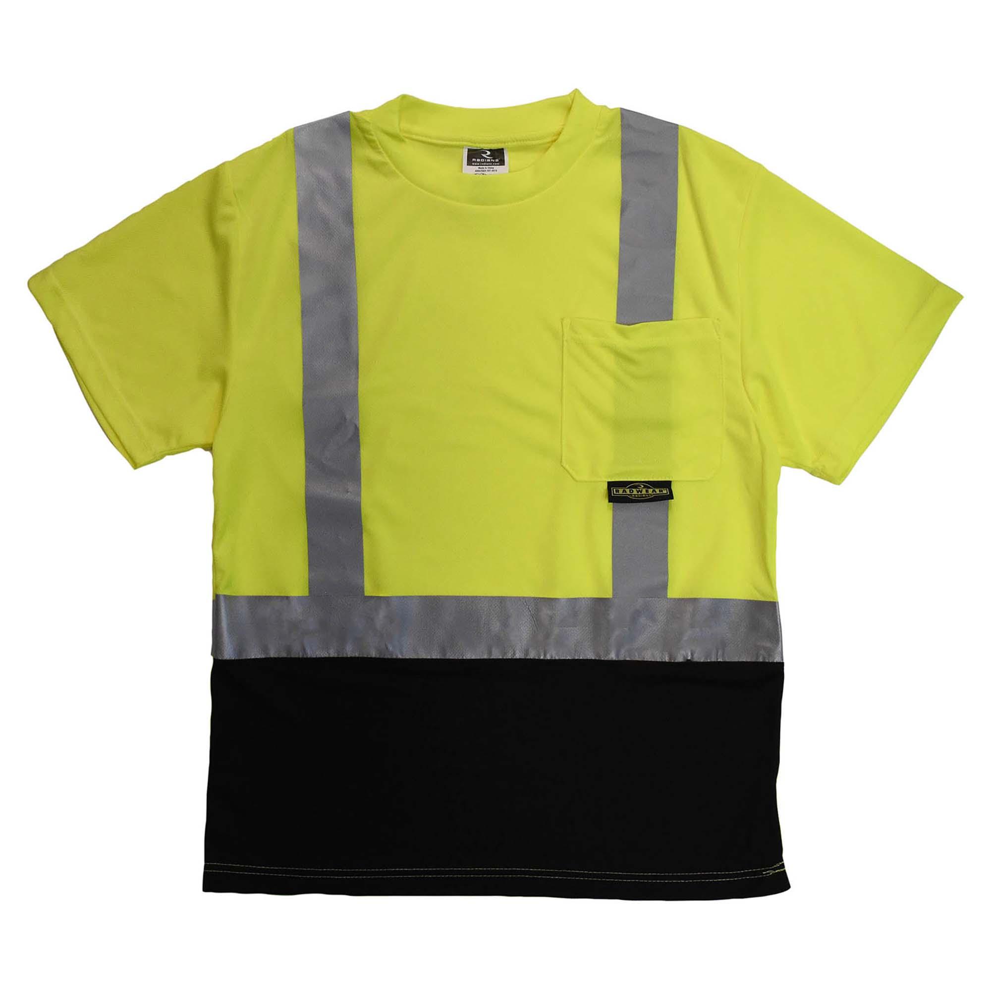 Radians ST11B Type R Class 2 Black Bottom Mesh Safety Shirt - Yellow ...