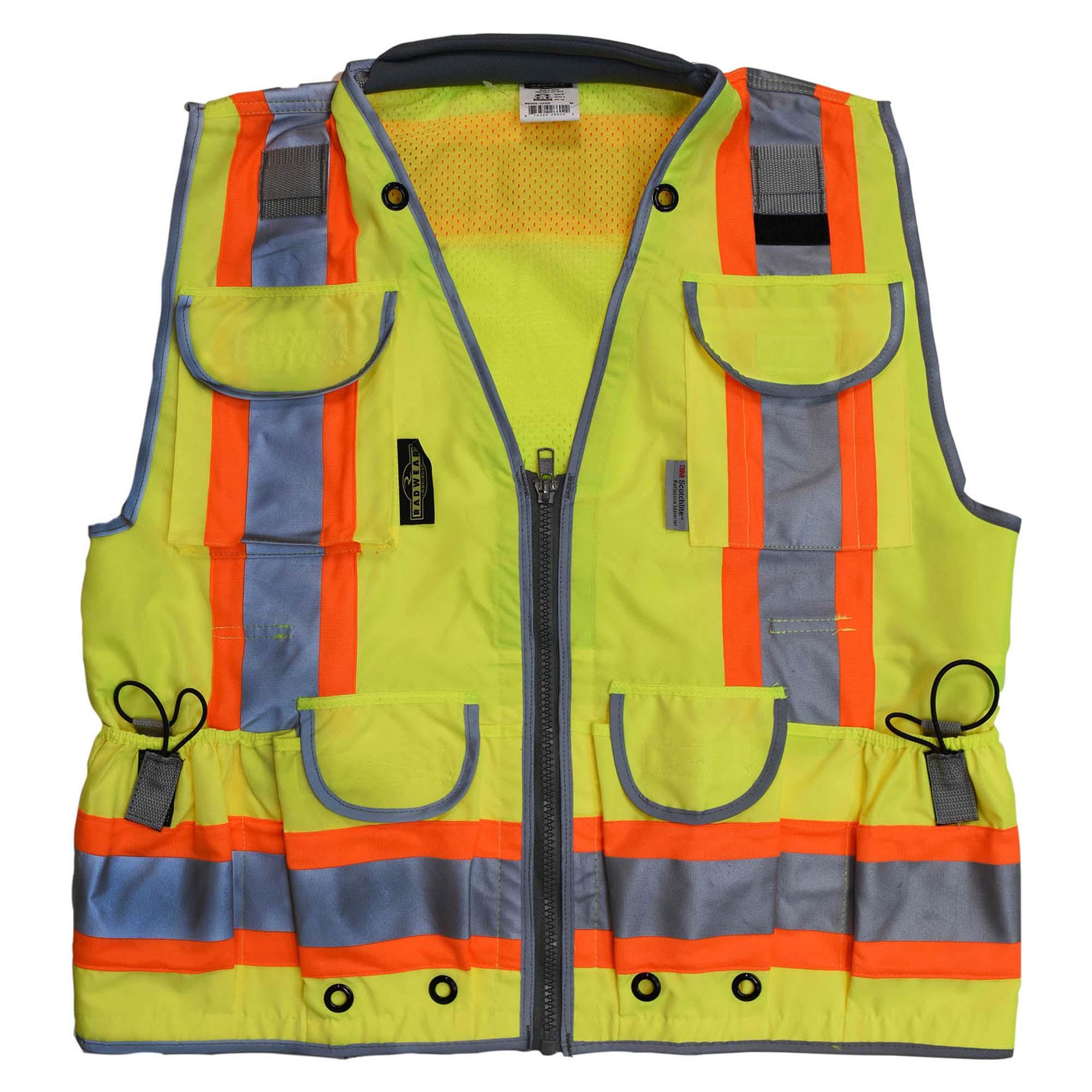 Radians SV55-2ZGD Type R Class Heavy Duty Two-Tone Engineer Safety Vest  Yellow/Lime Full Source