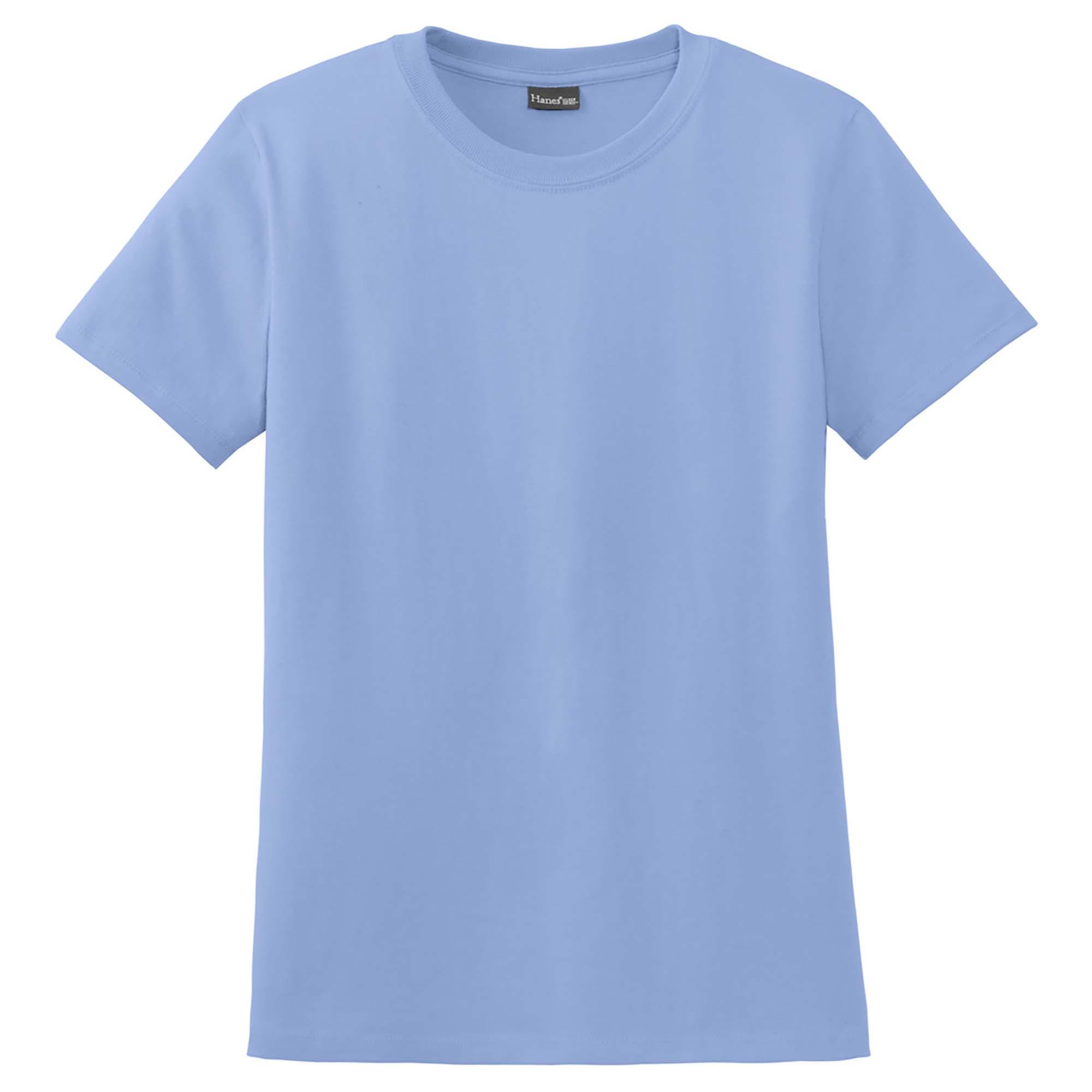 Hanes Sl04 Ladies Nano T Cotton T Shirt Carolina Blue