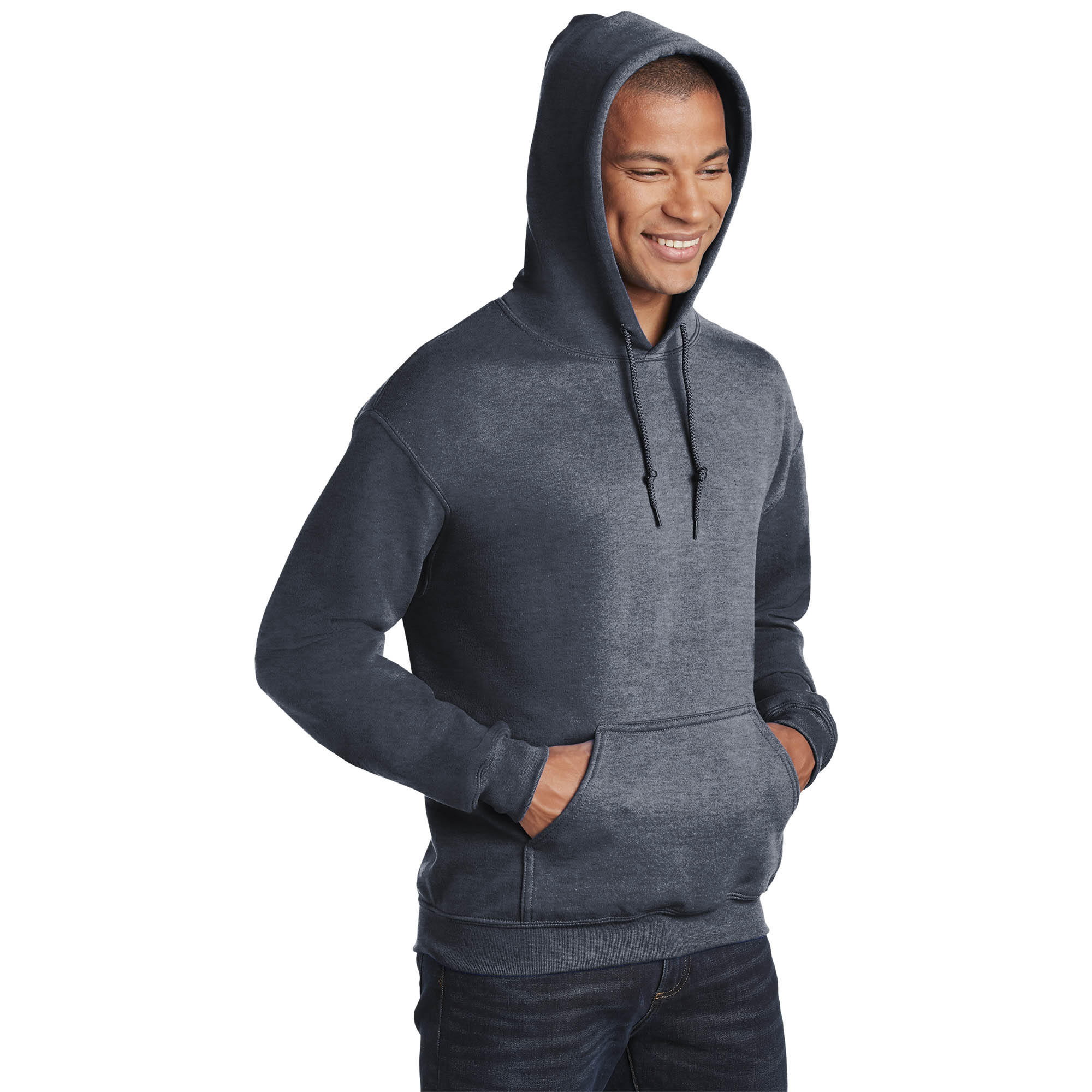 Gildan 18500 Heavy Blend Hooded Sweatshirt Heather Sport Dark Navy Full Source