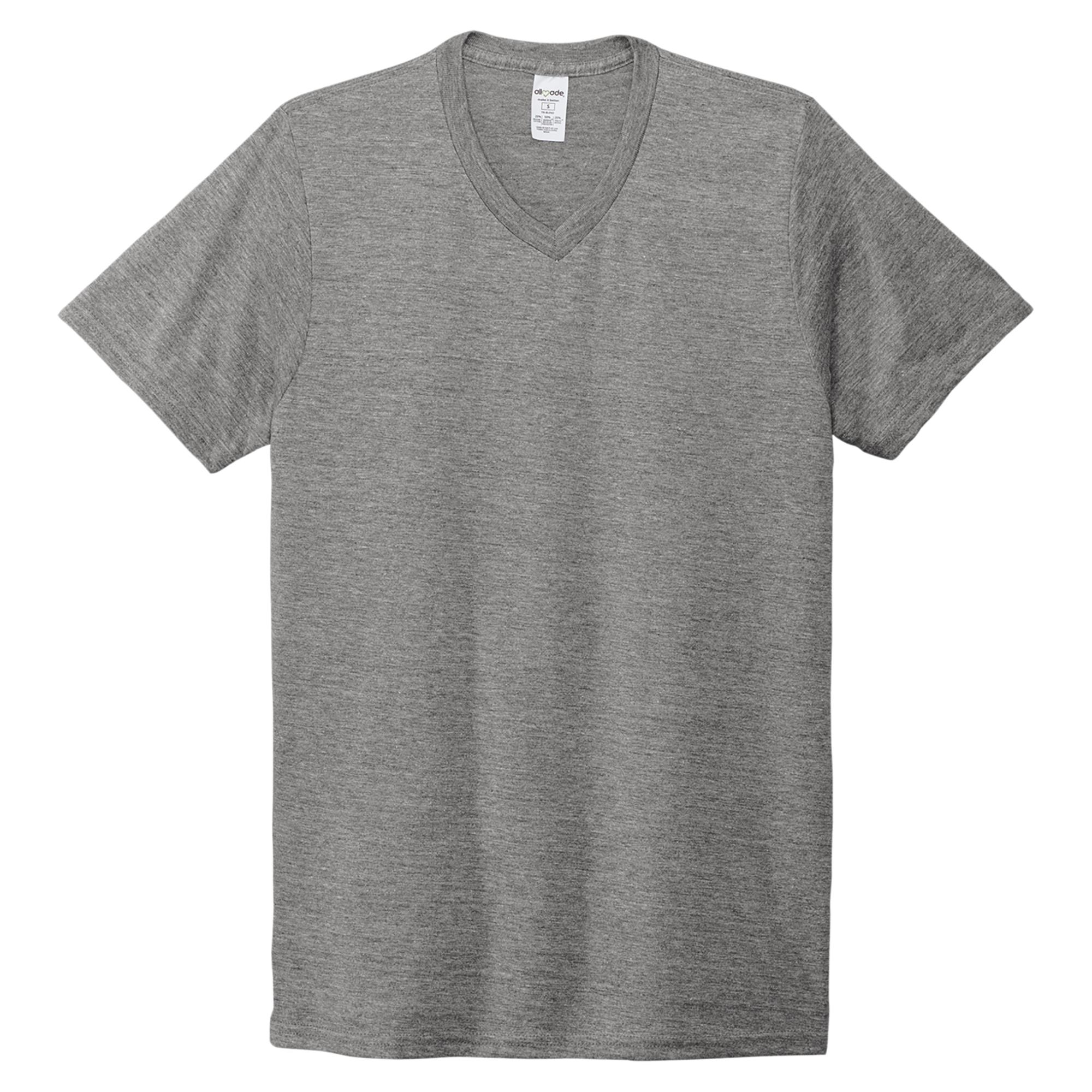 Allmade AL2014 Unisex Tri-Blend V-Neck Tee - Aluminum Grey | Full Source