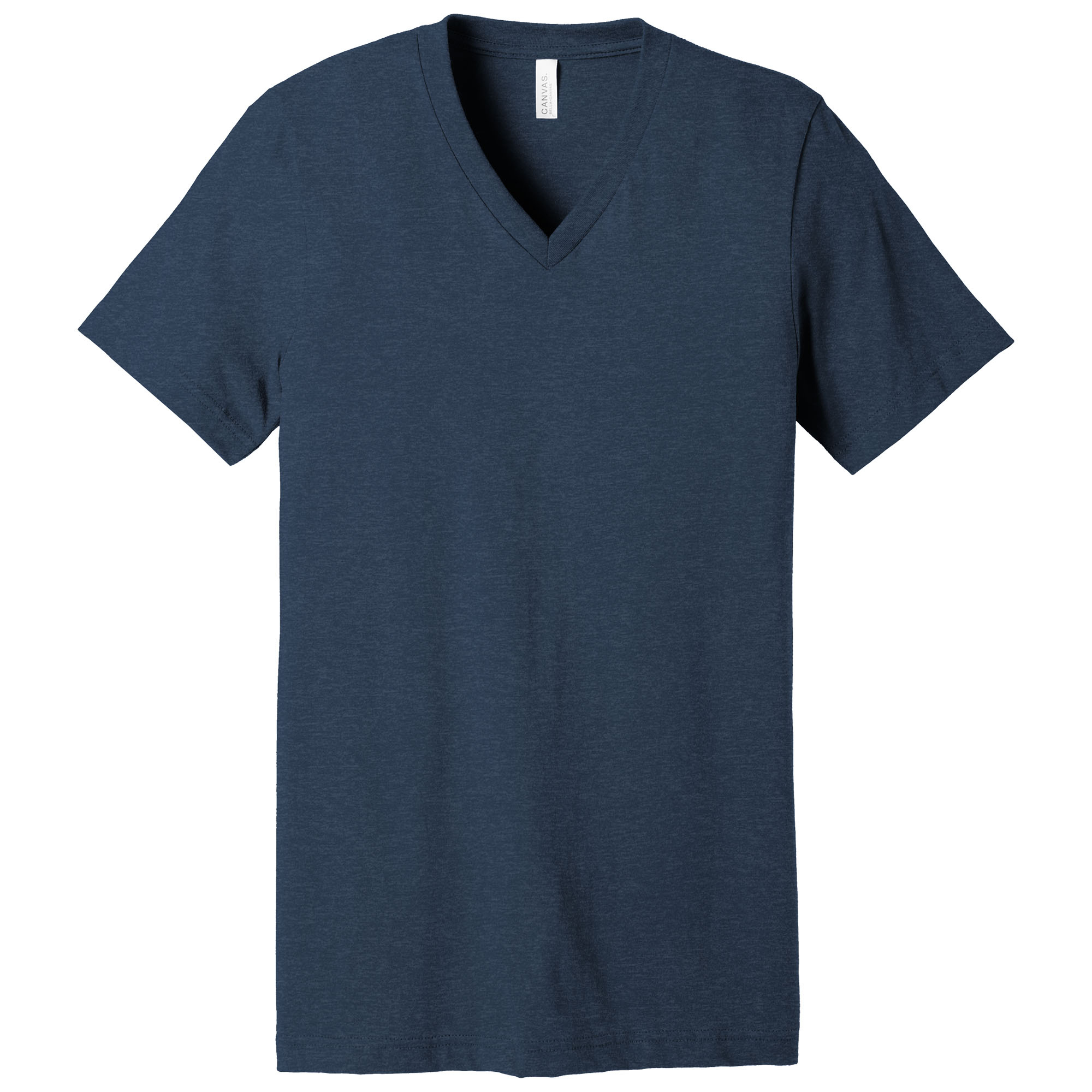 Bella + Canvas BC3005CVC Unisex Heather CVC V-Neck Tee - Heather Navy ...