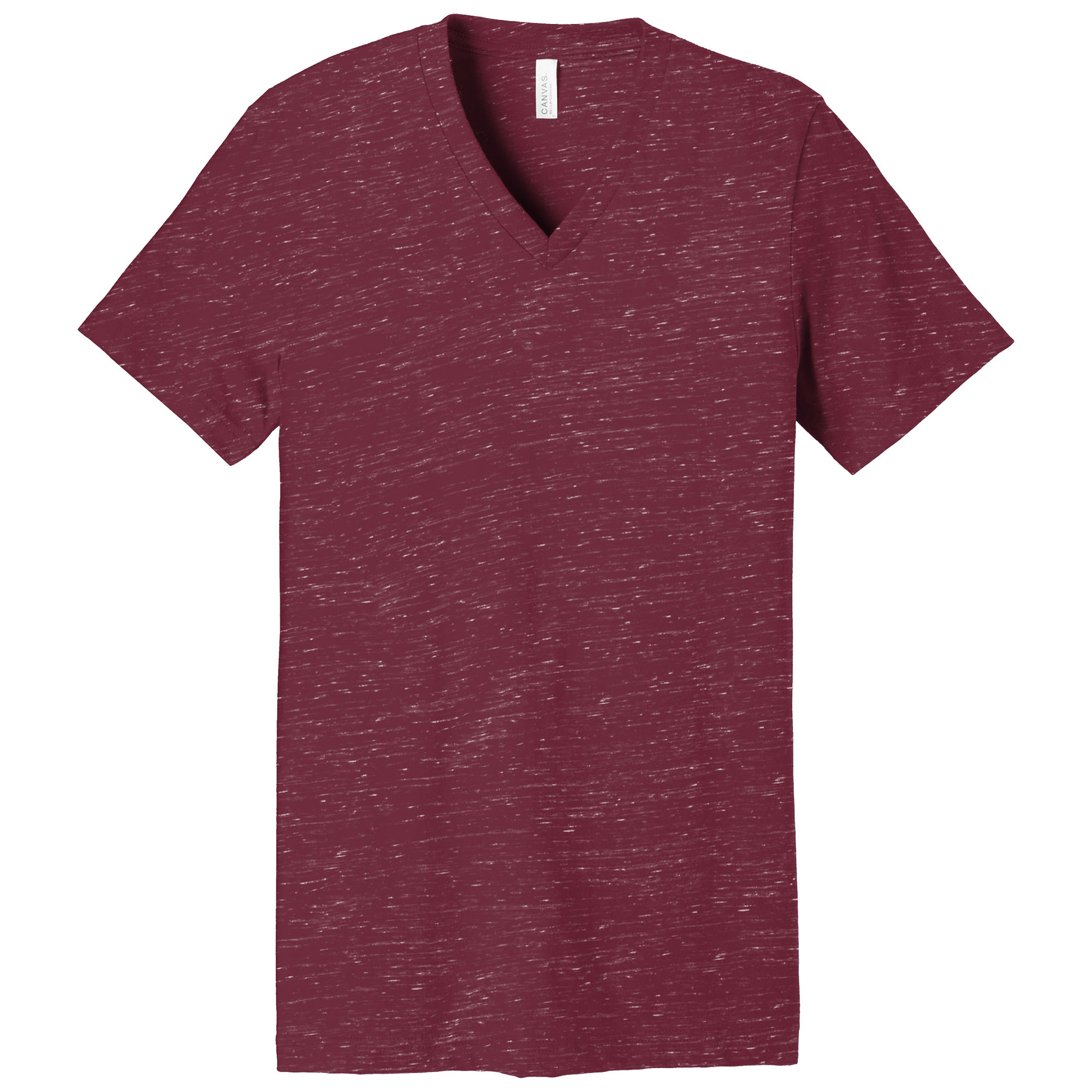 Bella + Canvas BC3655 Unisex Textured Jersey V-Neck Tee - Maroon Marble ...