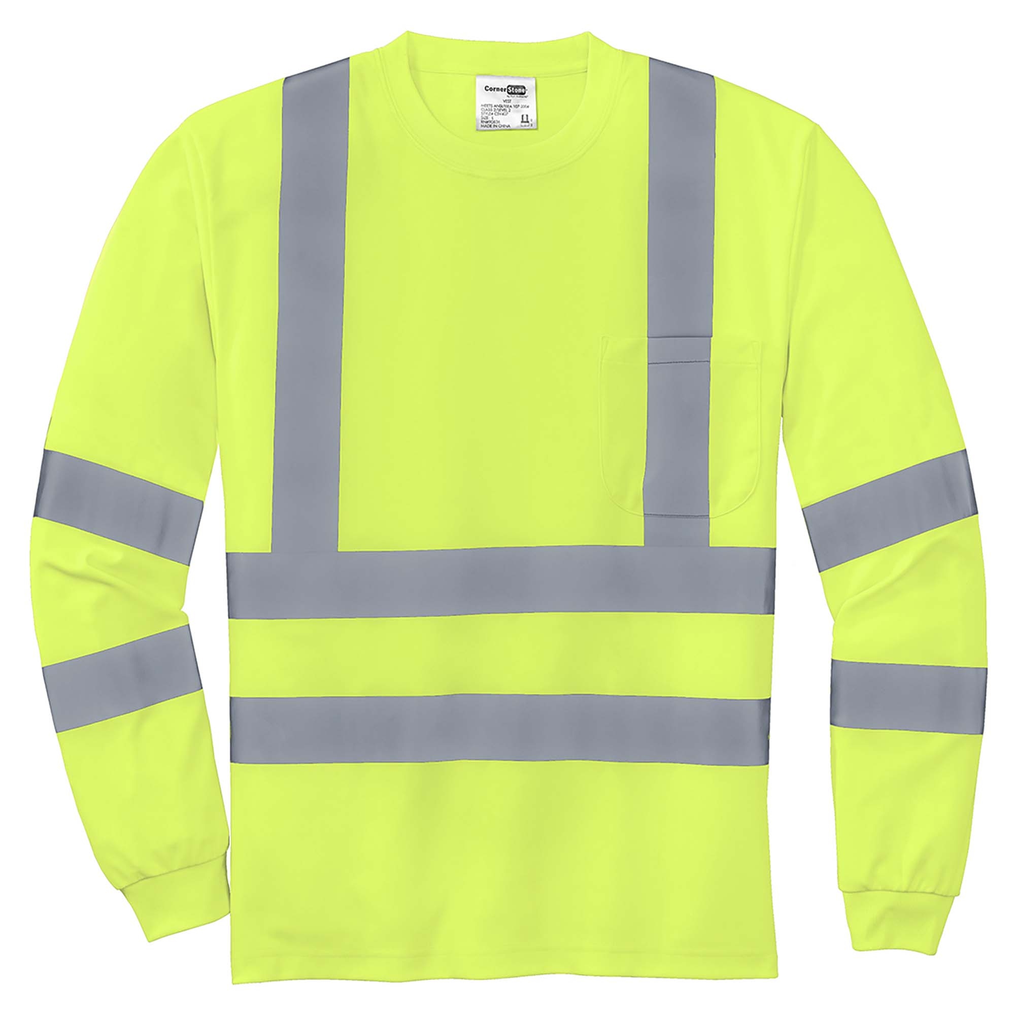 CornerStone CS409 Type R Class 3 Long Sleeve Safety T-Shirt