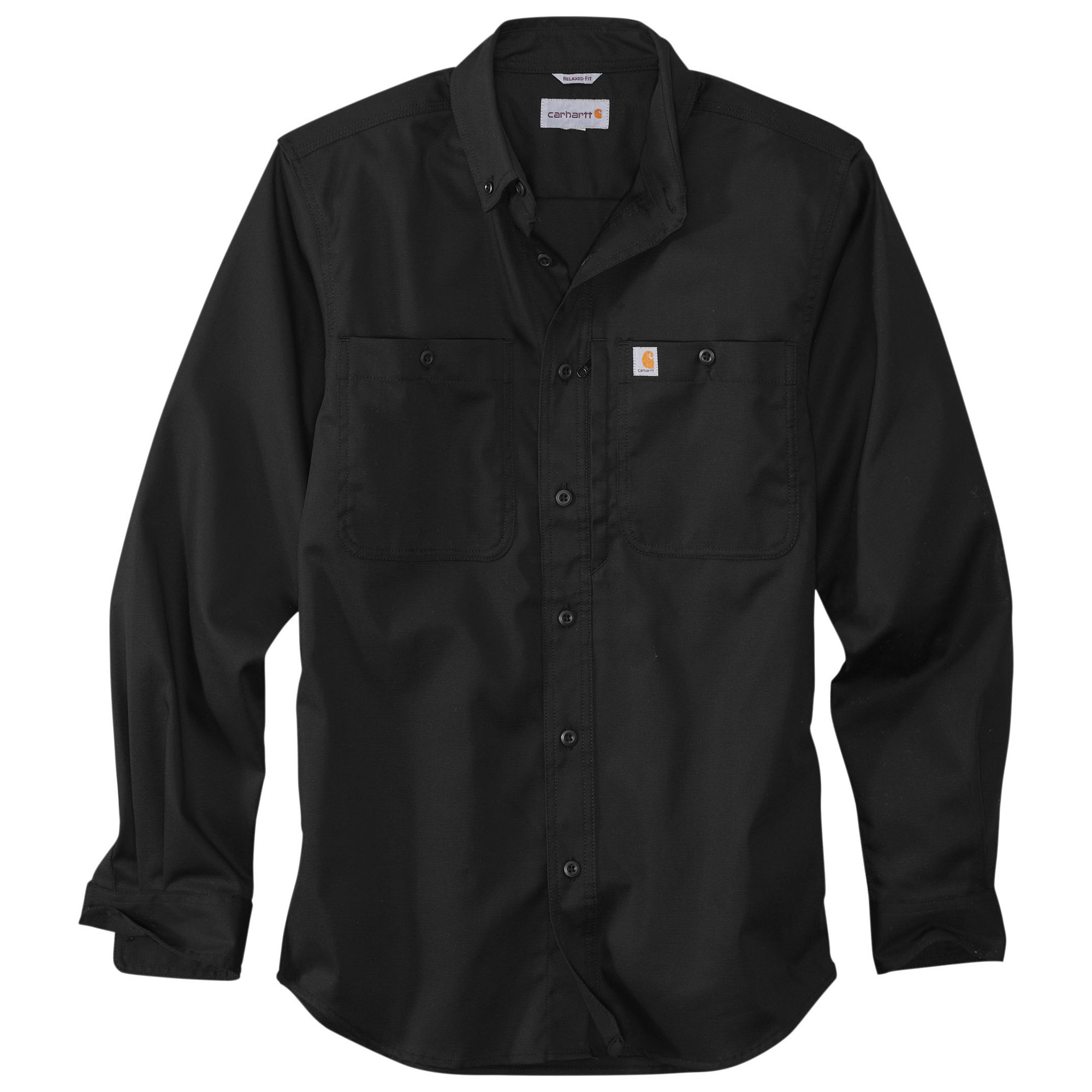 Branded Carhartt Rugged Professional Long Sleeve Shirt Dark Khaki