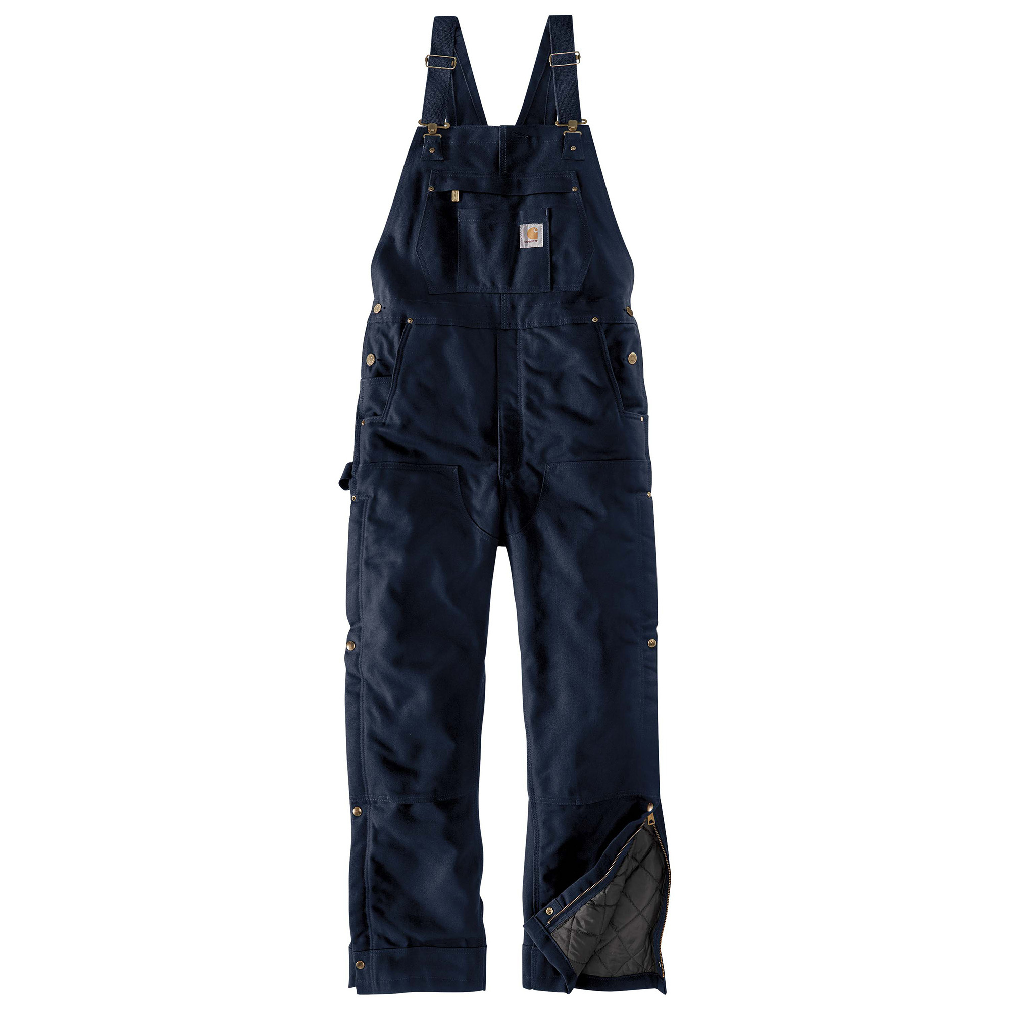 Carhartt 104393 Firm Duck Insulated Bib - Dark Navy | Full Source