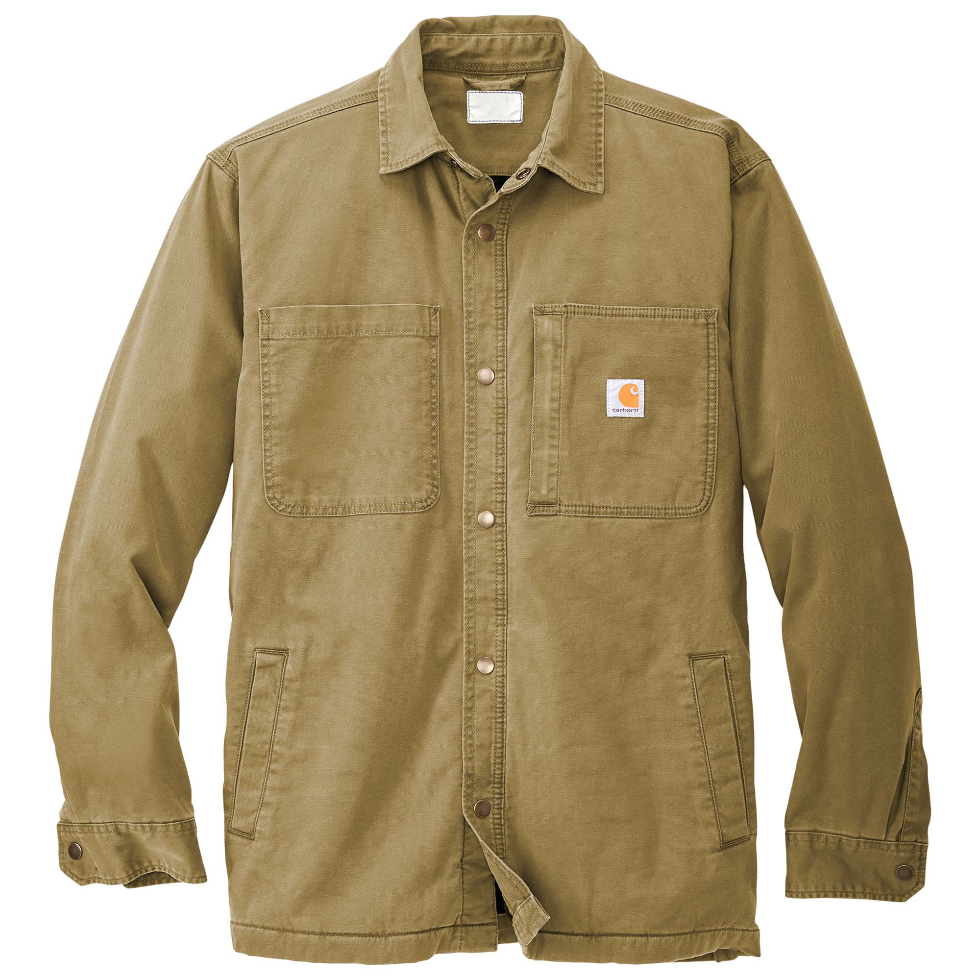 Carhartt 105532 Rugged Flex Fleece-Lined Shirt Jac - Dark Khaki | Full ...