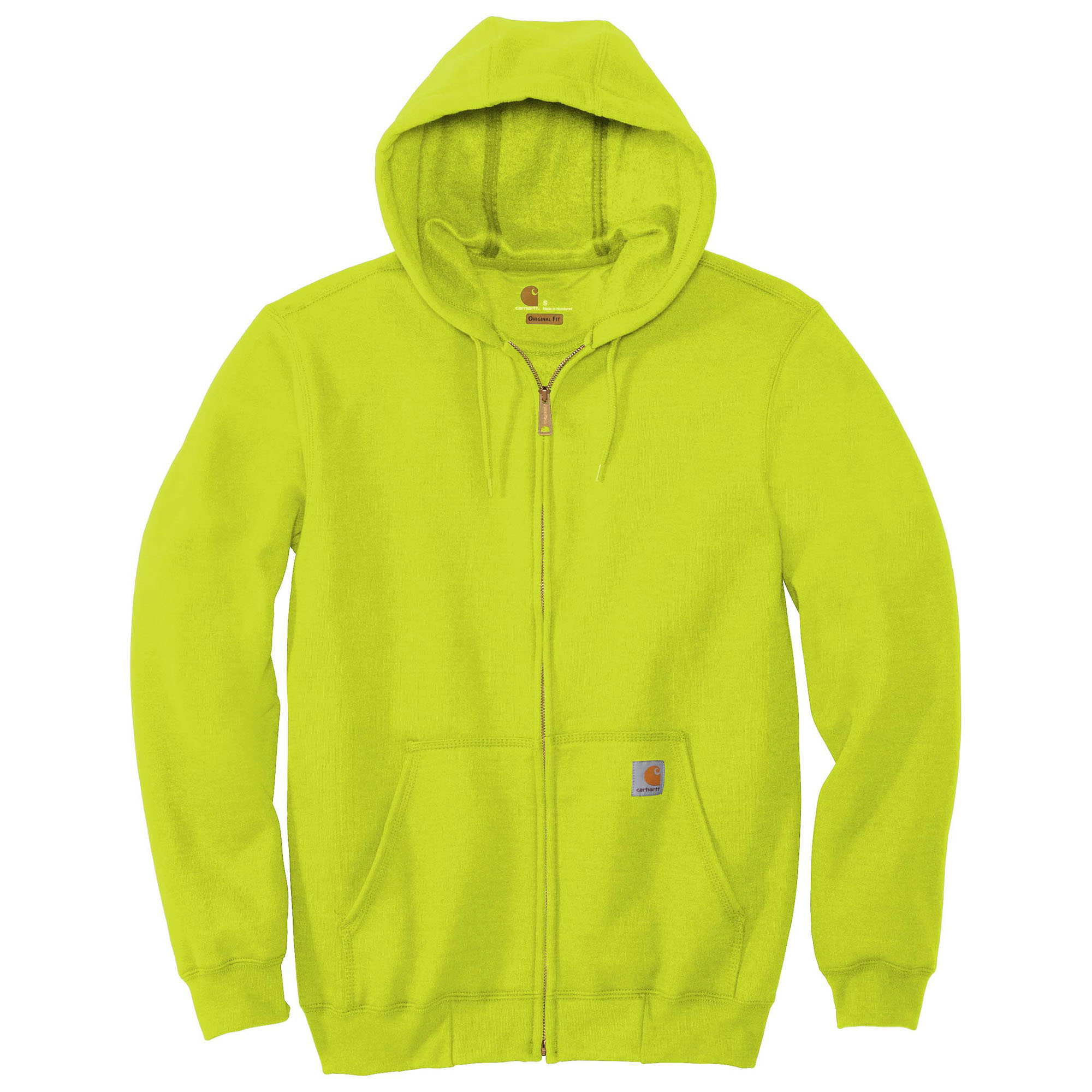 Carhartt K122 Midweight Hooded Zip Front Sweatshirt Brite Lime Full Source