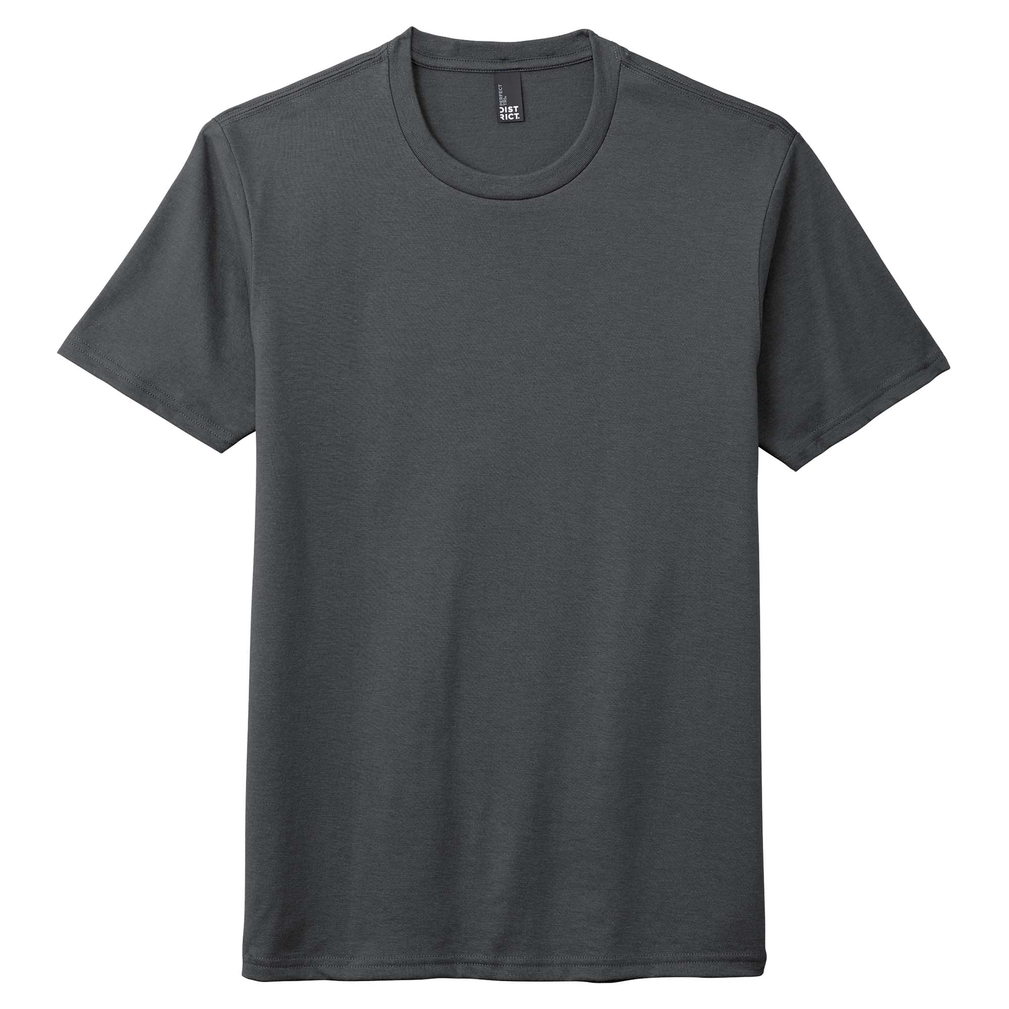 District DM130 Perfect Tri Crew Tee - Charcoal | Full Source