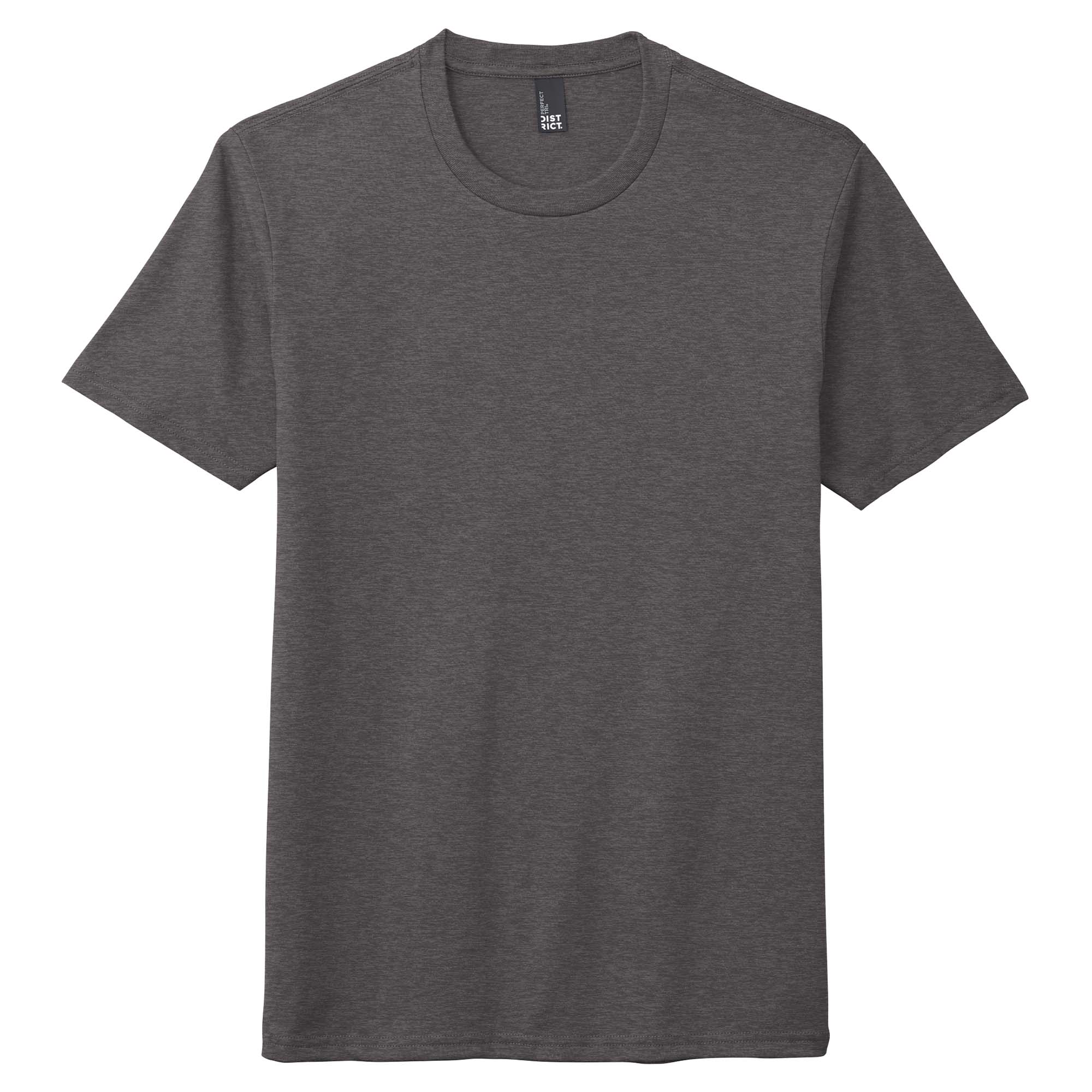 District DM130 Perfect Tri Crew Tee - Heathered Charcoal | Full Source