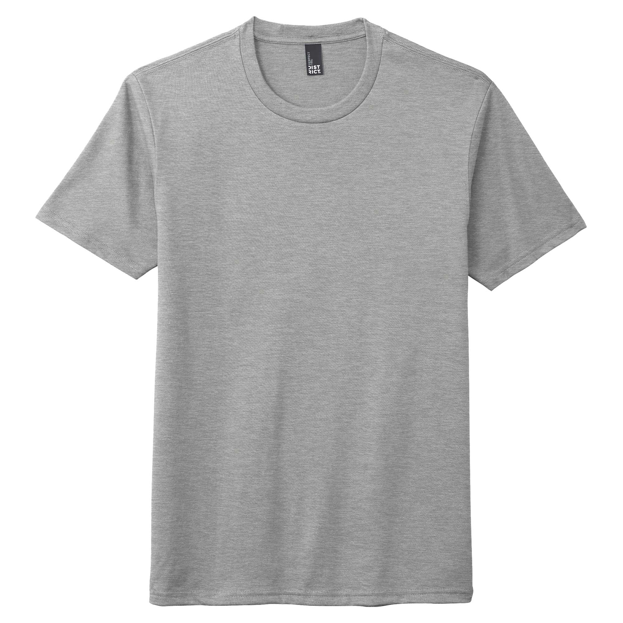 District DM130 Perfect Tri Crew Tee - Heathered Grey | Full Source