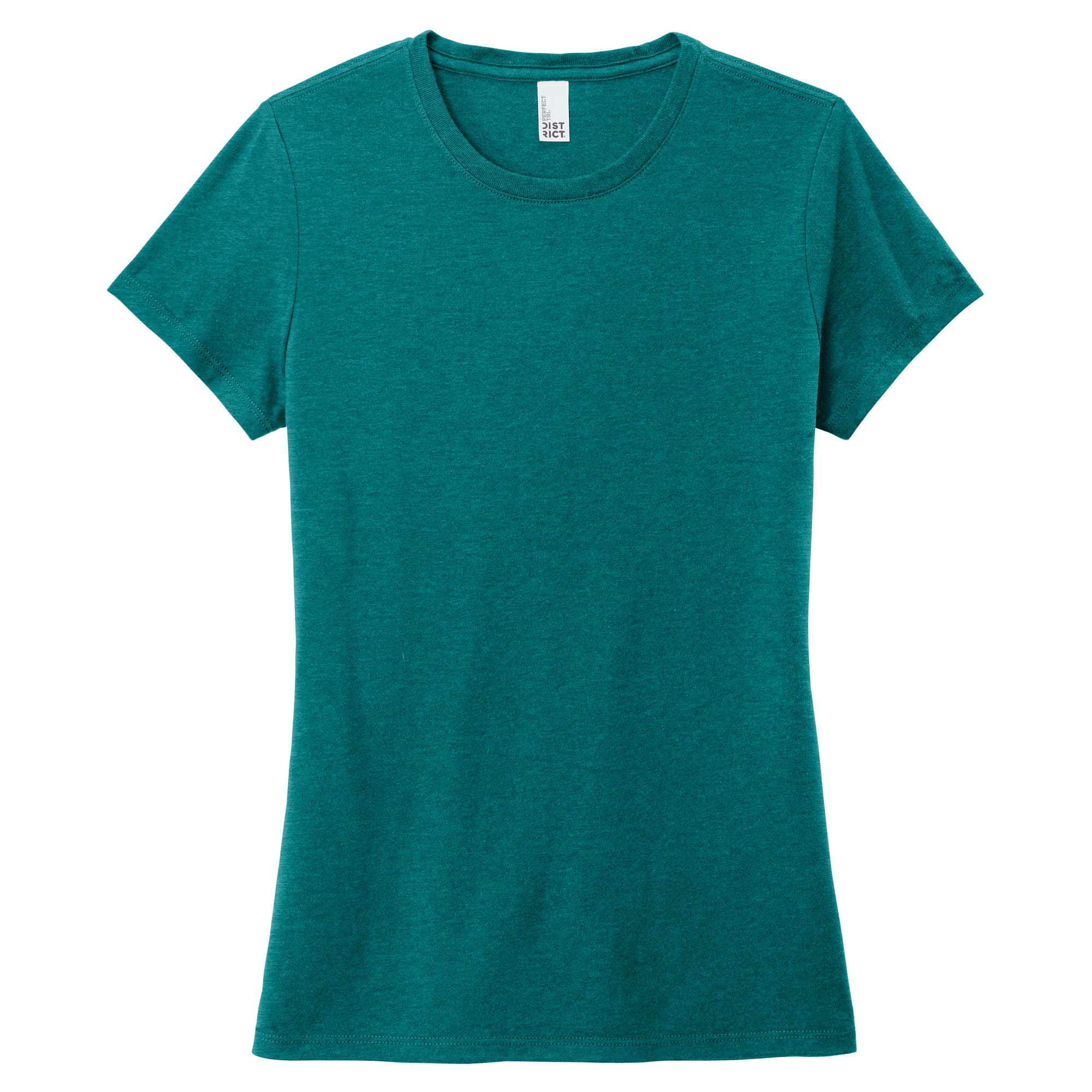 District DM130L Women's Perfect Tri Tee - Heathered Teal | Full Source