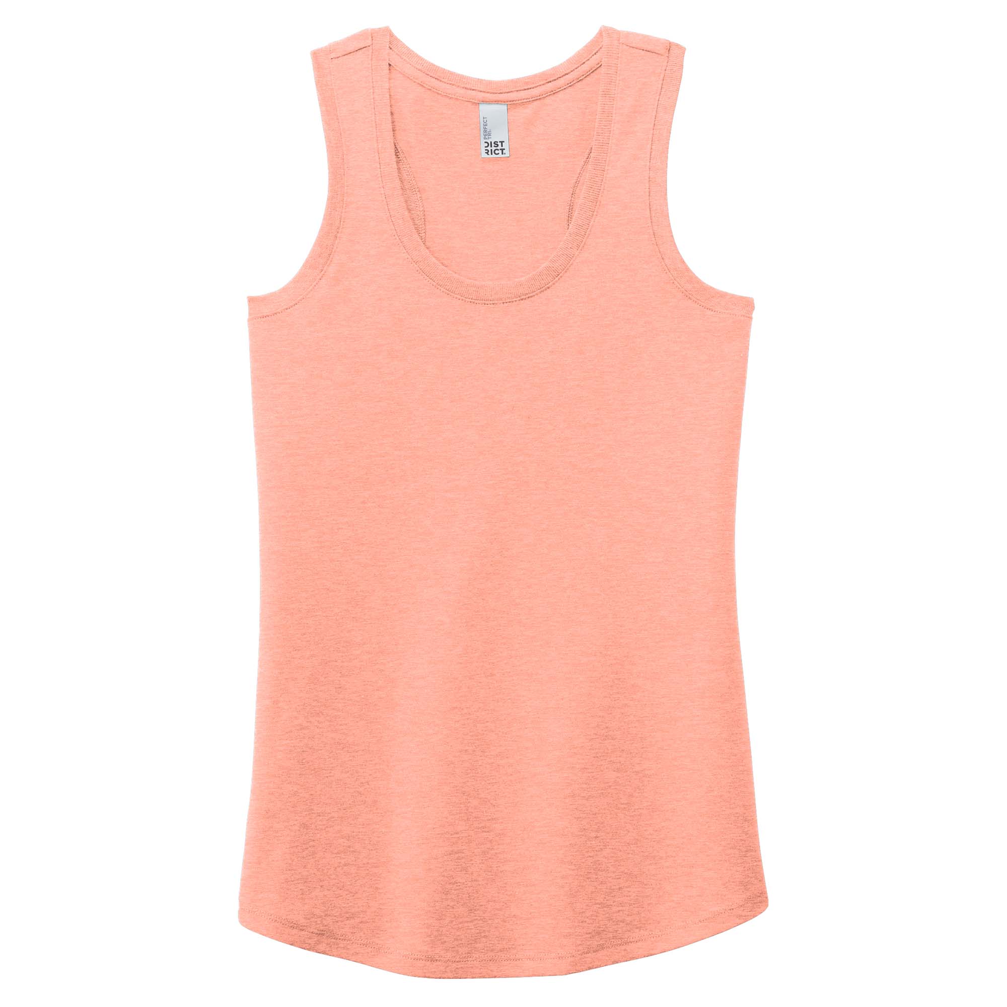 District Dm138l Womens Perfect Tri Racerback Tank Heathered Dusty Peach Full Source 7270