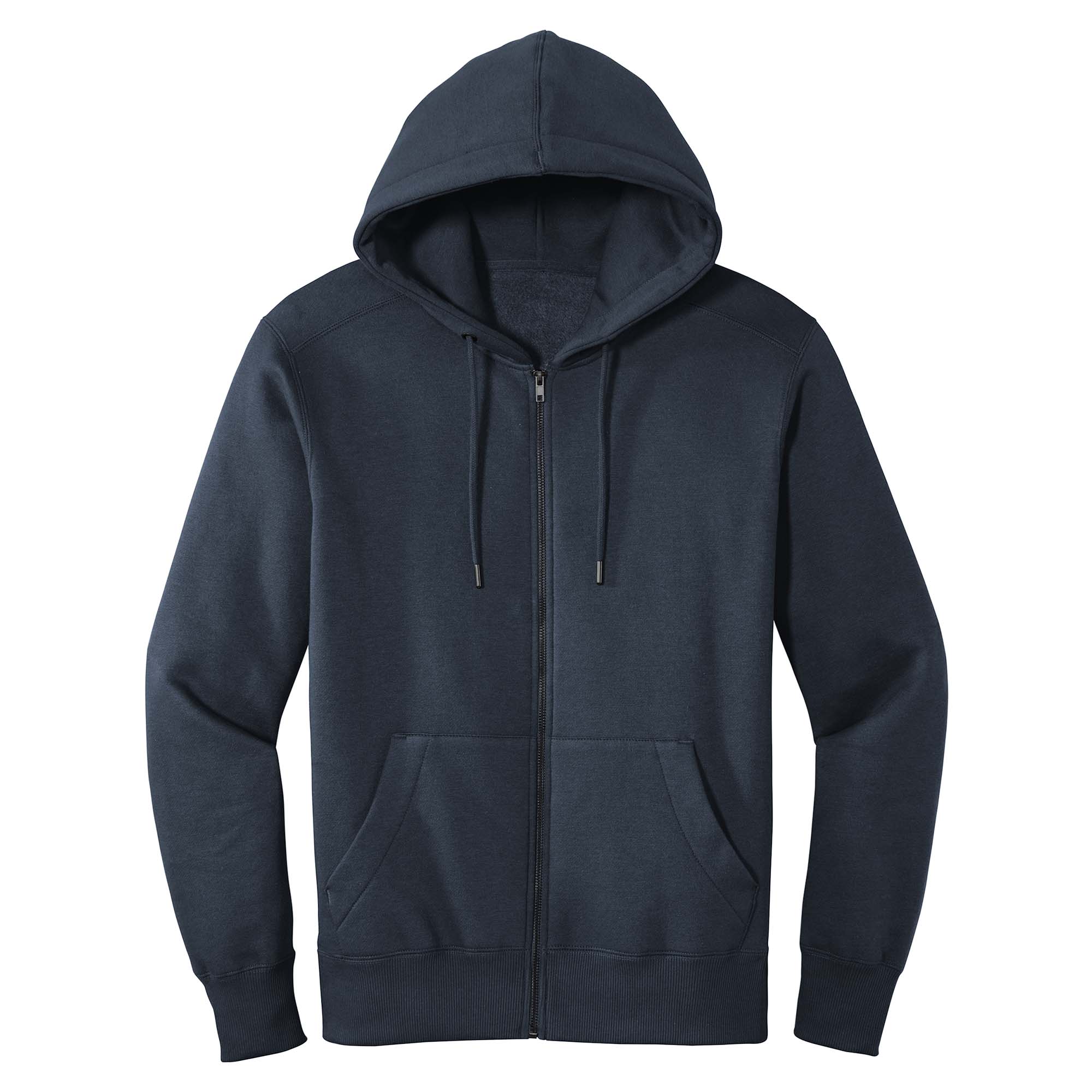 District DT1103 Perfect Weight Fleece Full-Zip Hoodie - New Navy