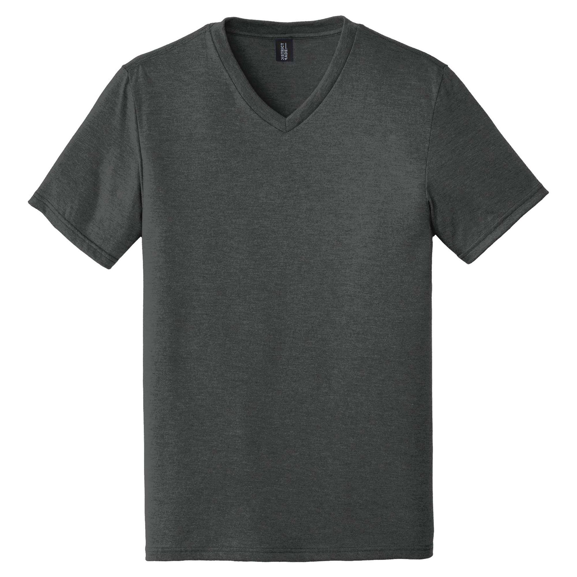 District DT1350 Perfect Tri V-Neck Tee - Black Frost | Full Source