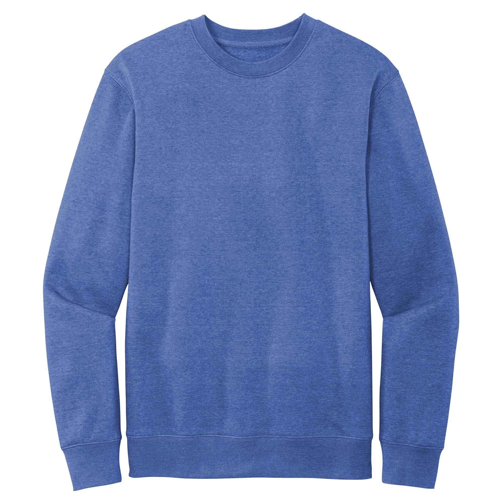 District DT6104 V.I.T. Fleece Crew Neck Sweatshirt - Royal Frost | Full ...