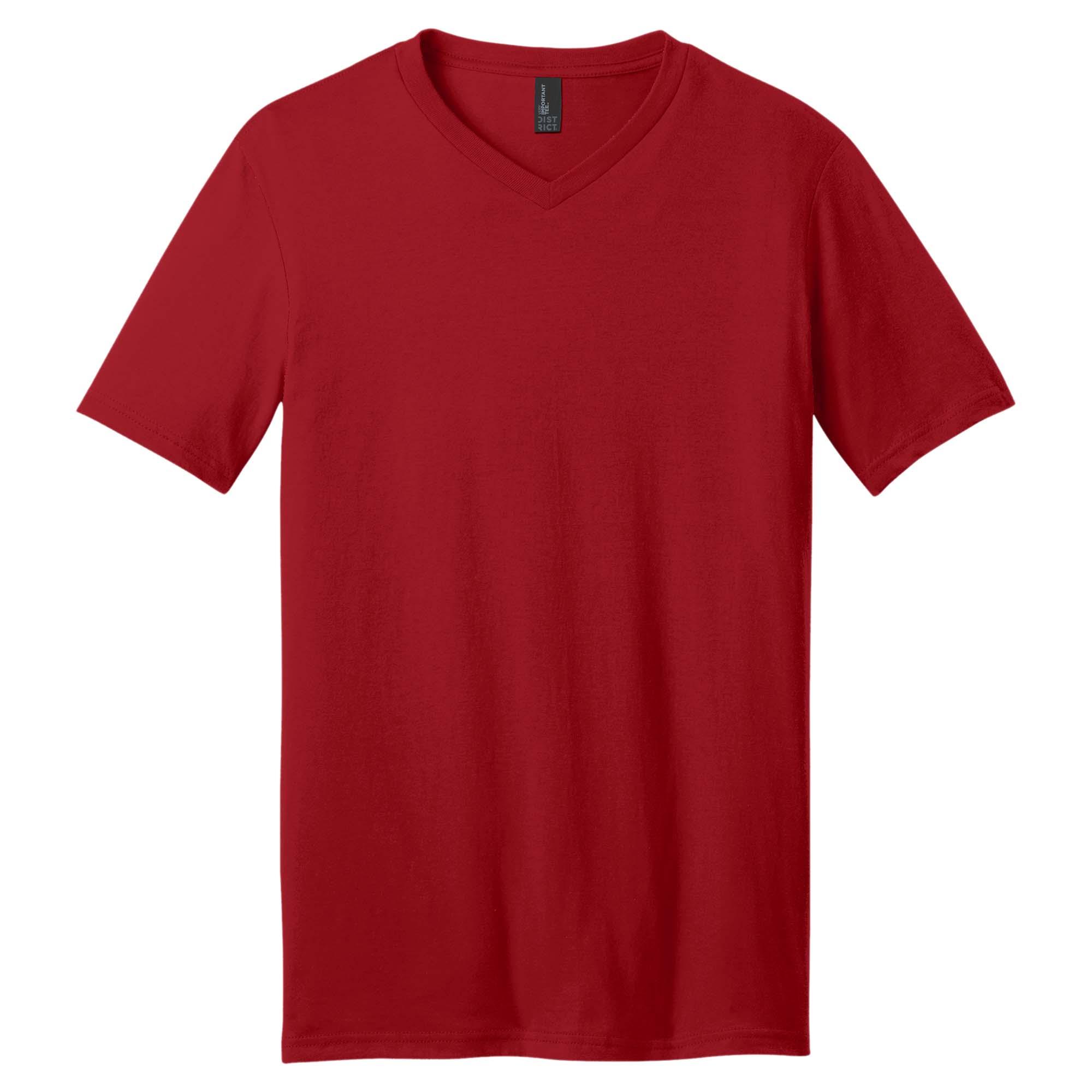 District DT6500 Very Important Tee V-Neck - Classic Red | Full Source