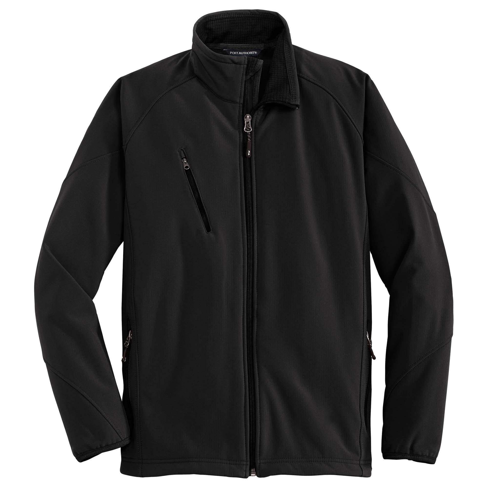 Port Authority J705 Textured Soft Shell Jacket - Black | Full Source