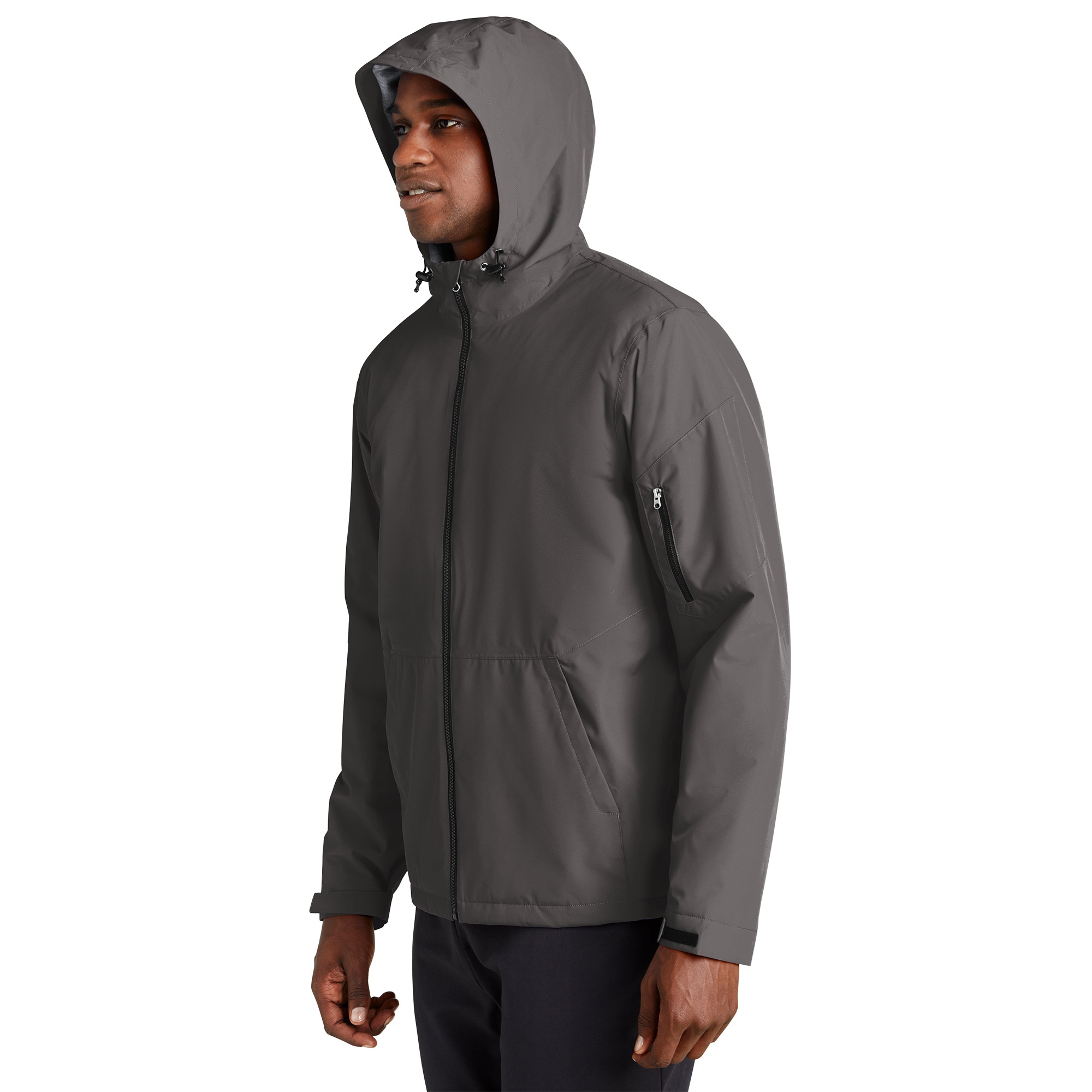 Sport-Tek JST56 Waterproof Insulated Jacket - Graphite | Full Source