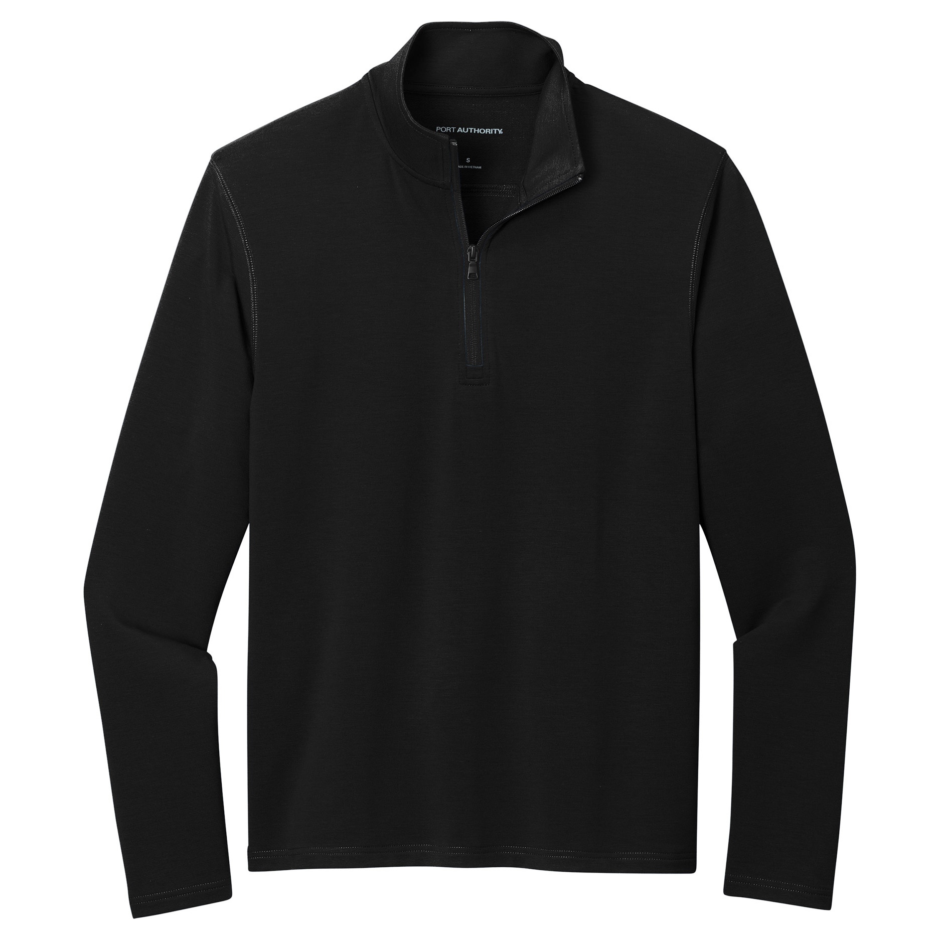 Port Authority K825 Microterry 1/4-Zip Pullover - Deep Black