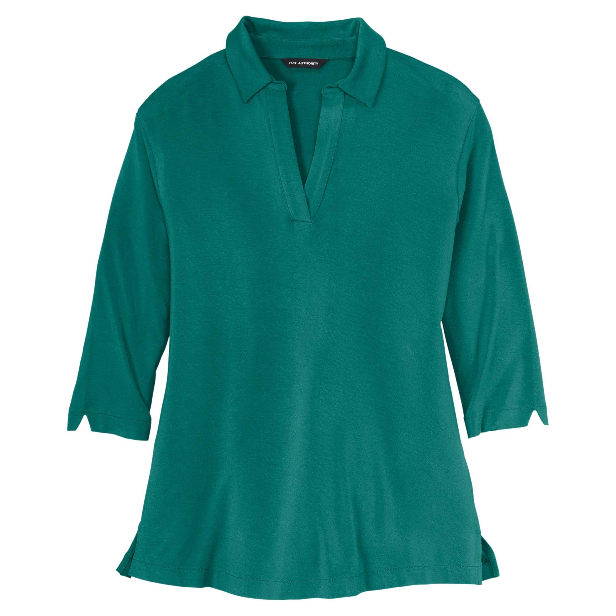 Port Authority LK5601 Ladies Luxe Knit Tunic - Teal Green | Full Source