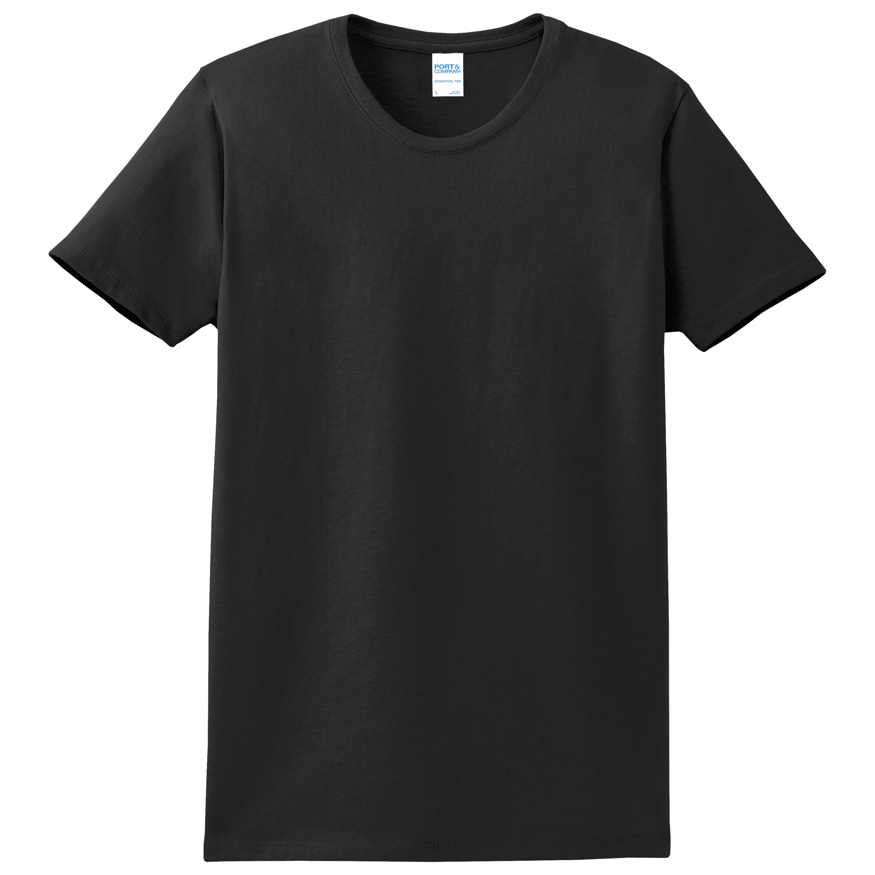 Port & Company LPC61 Ladies Essential T-Shirt - Jet Black | Full Source