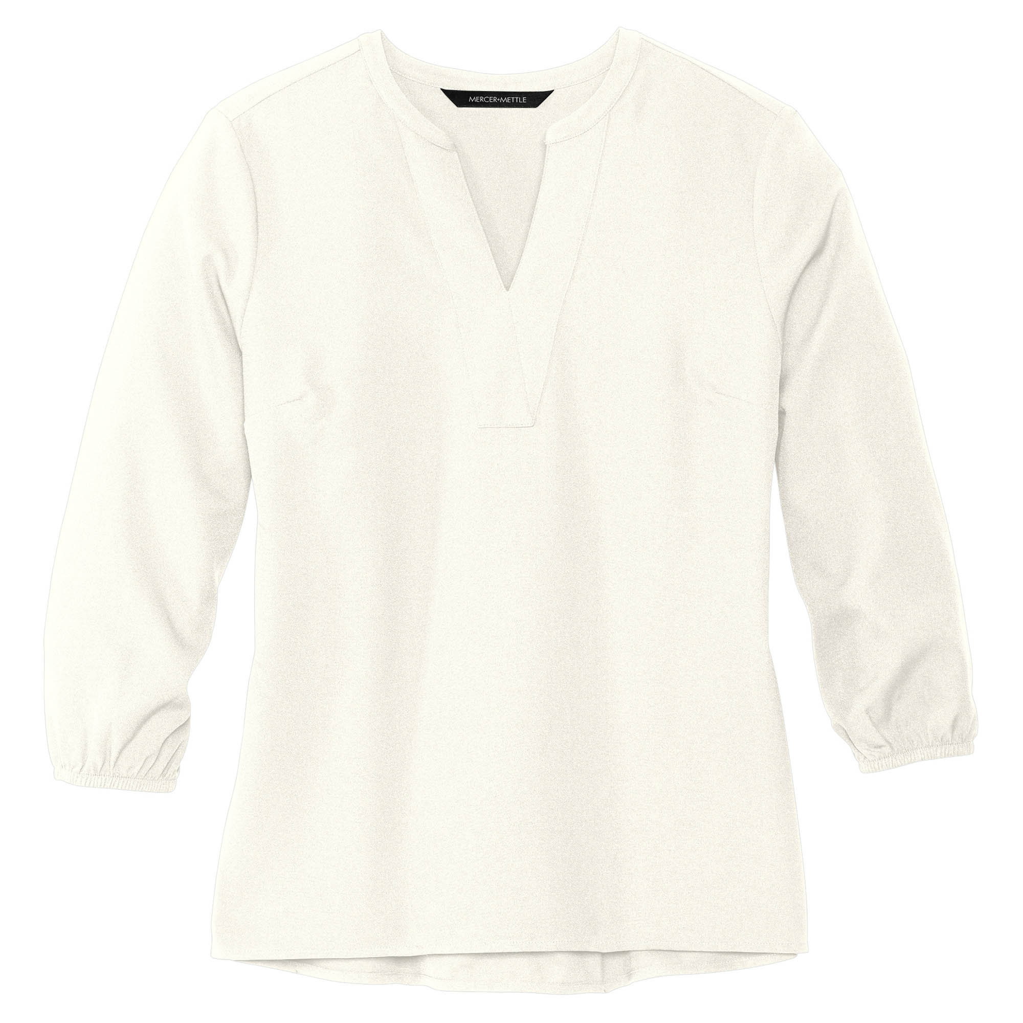 Mercer+Mettle MM2011 Women's Stretch Crepe 3/4-Sleeve Blouse - Ivory ...