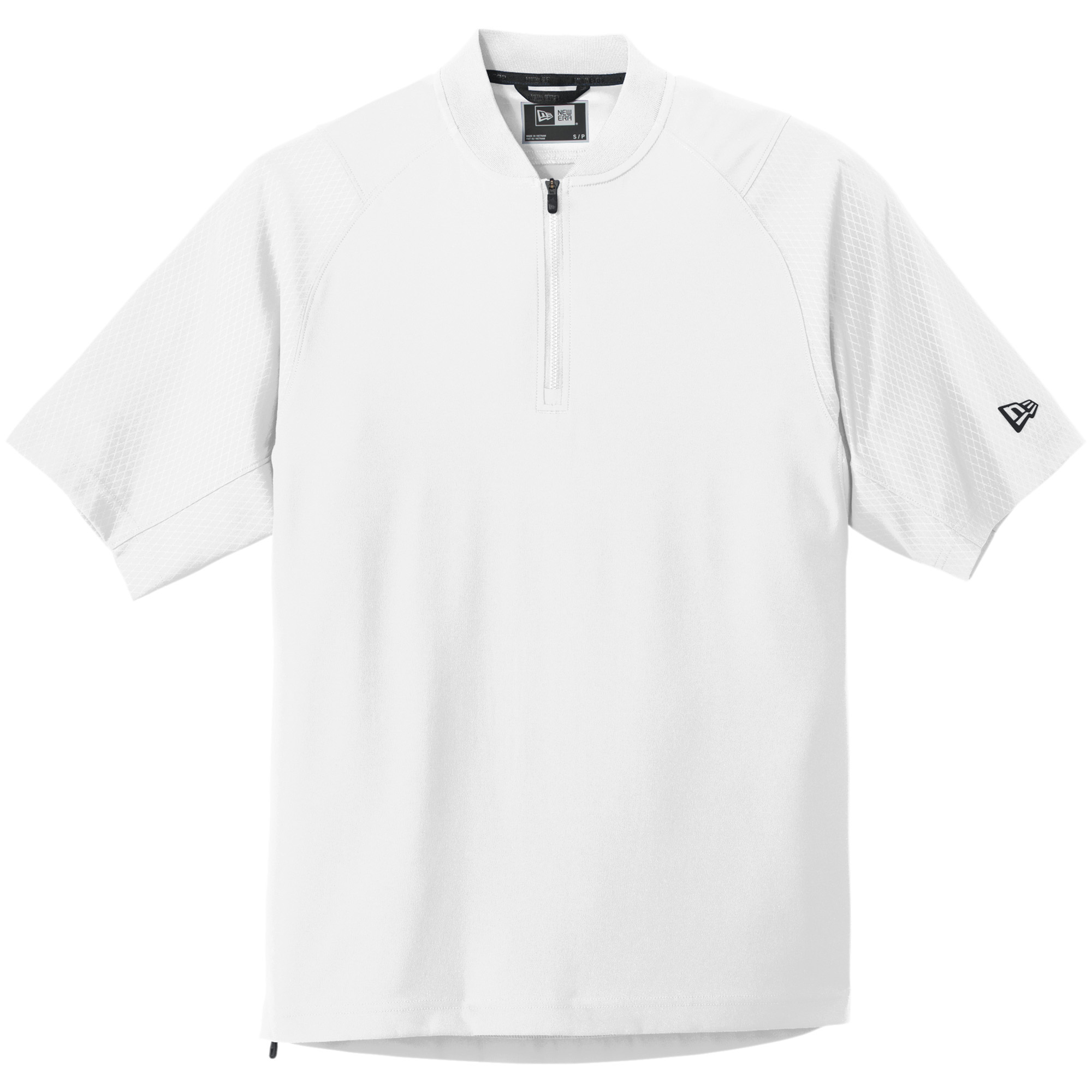 New Era Nea600 Cage Short Sleeve 14 Zip Jacket White Full Source 