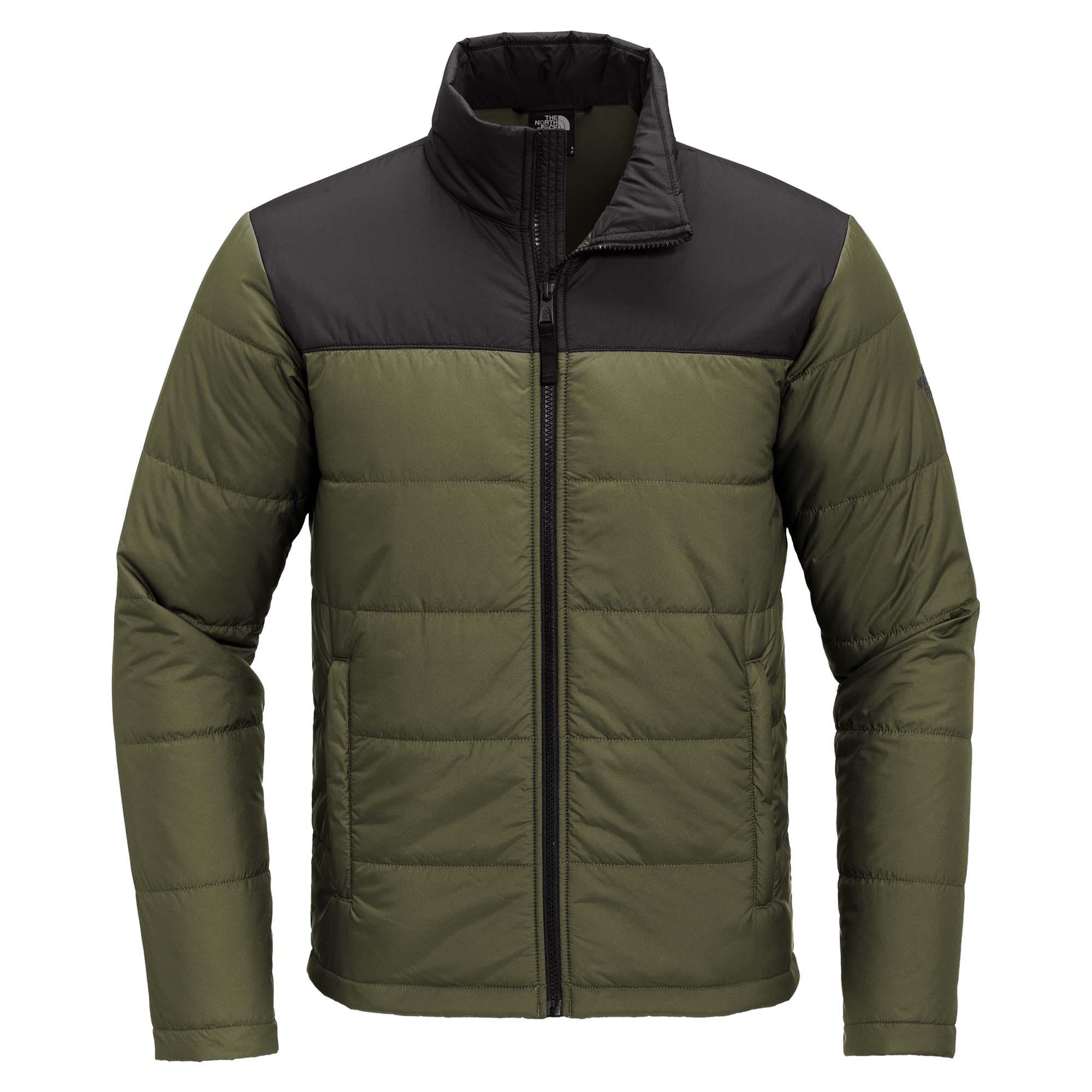 burnt olive green north face