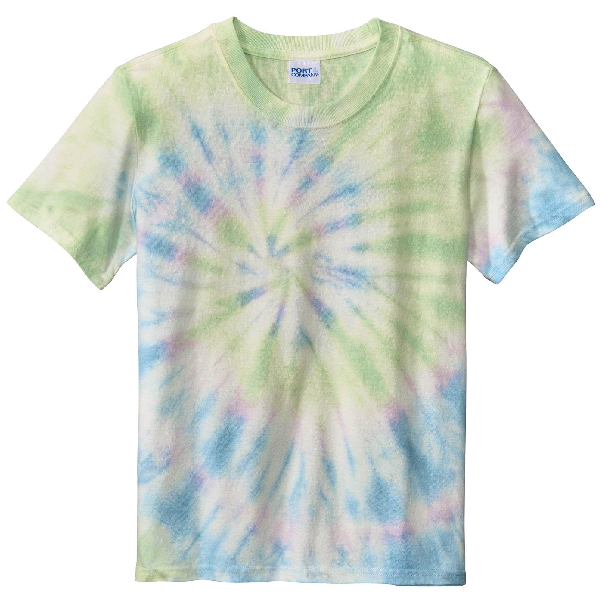 Port & Company PC147Y Youth Tie-Dye Tee - Watercolor Spiral | Full Source