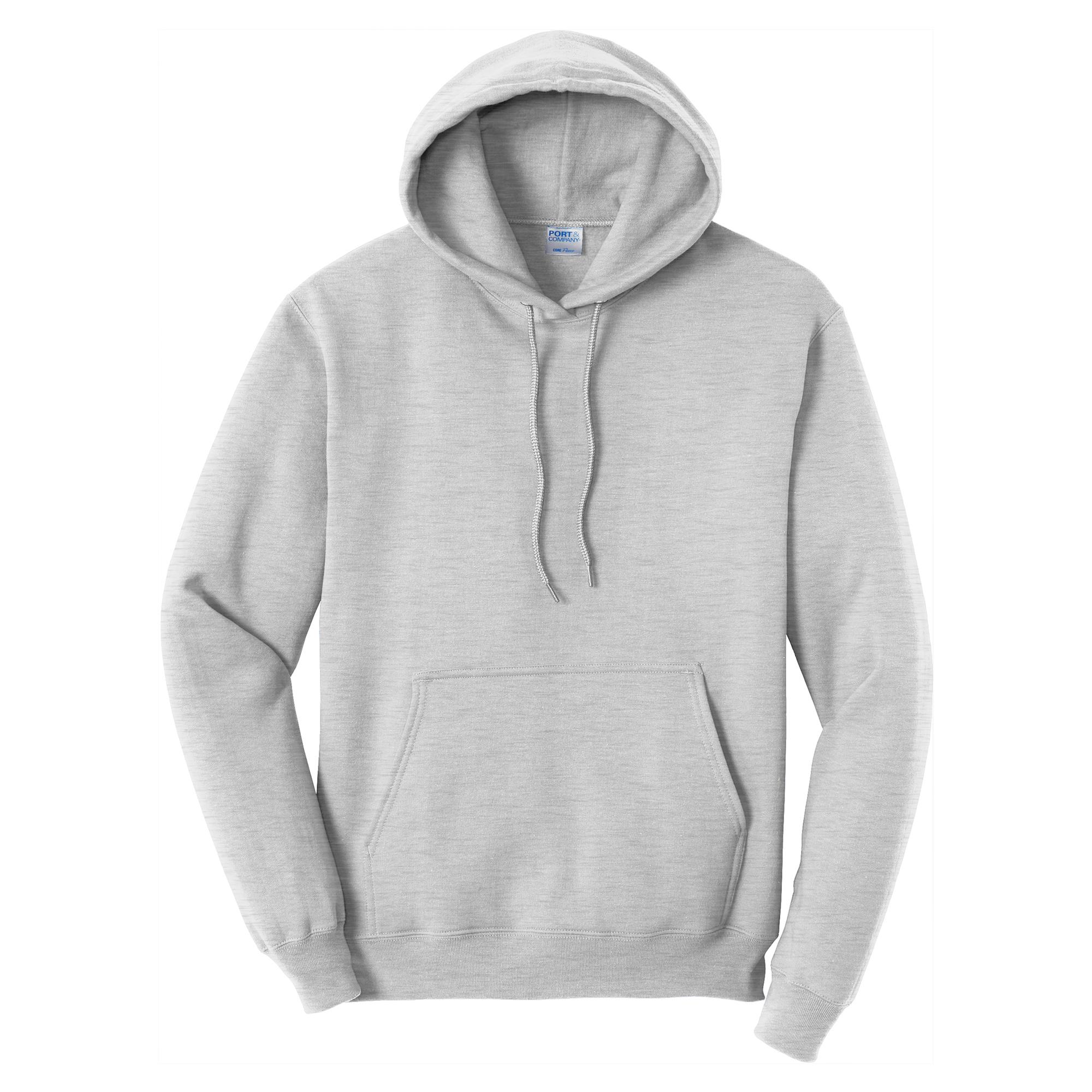 Port & Company PC78H Core Fleece Pullover Hooded Sweatshirt - Ash ...