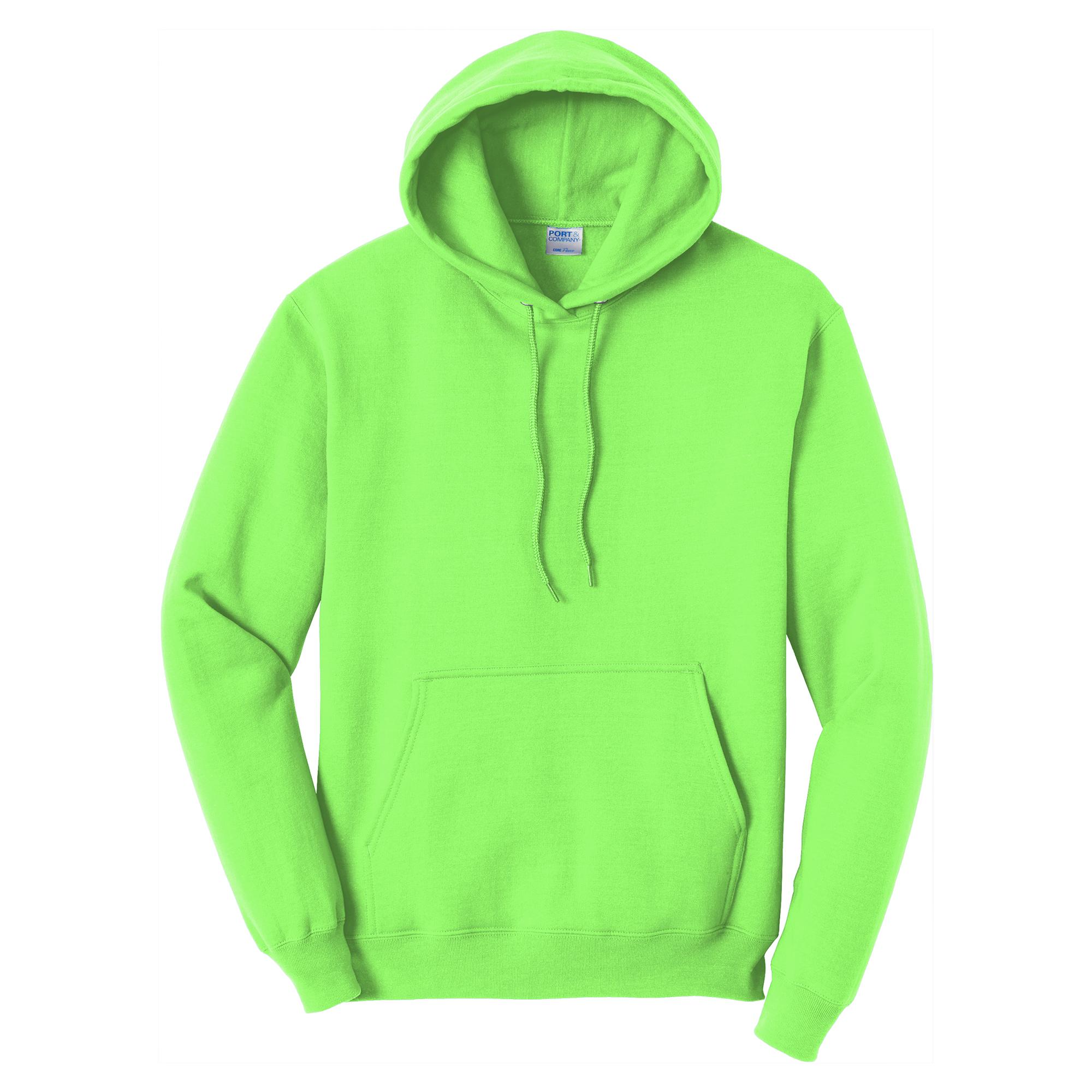 Port & Company PC78H Core Fleece Pullover Hooded Sweatshirt - Neon ...