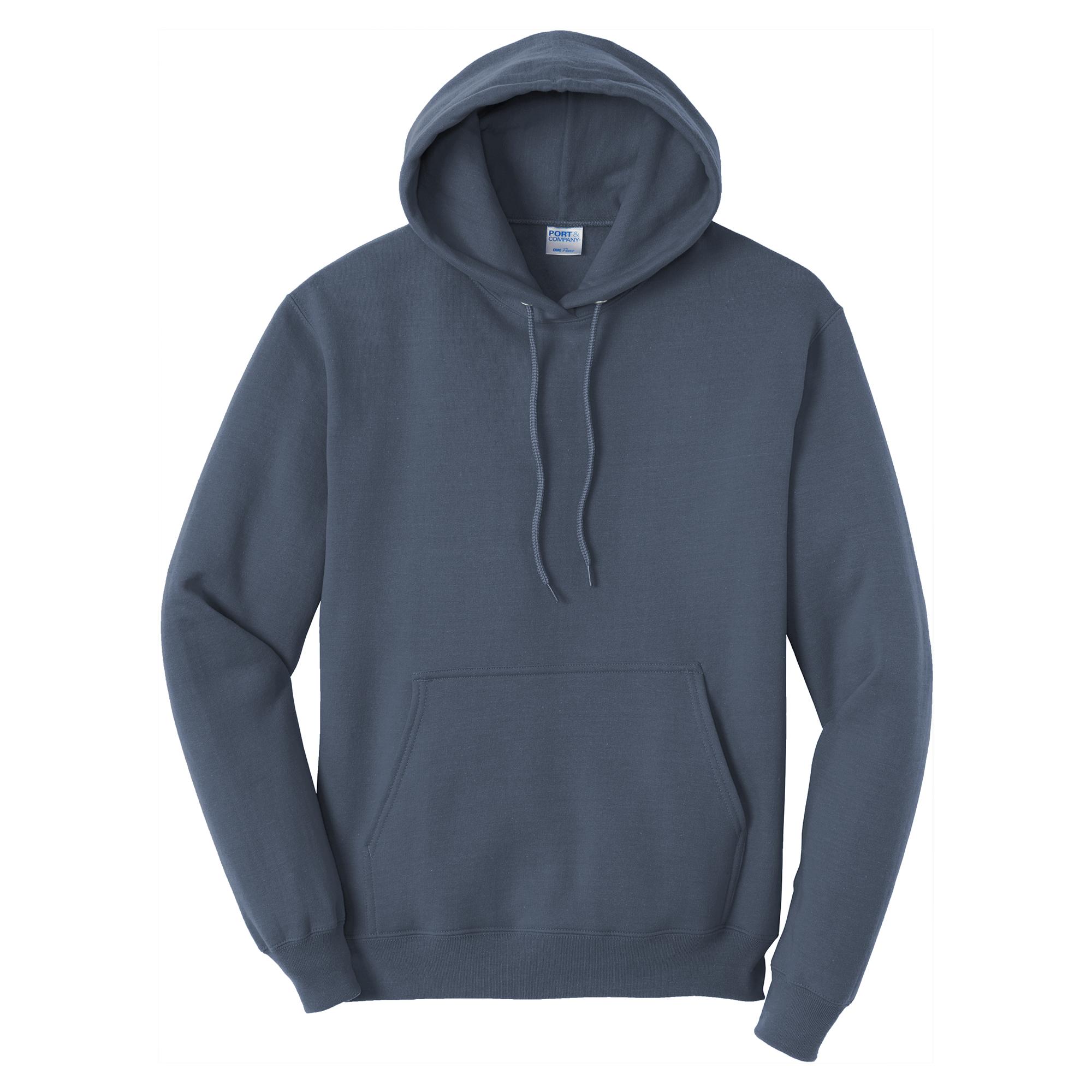 Port & Company PC78H Core Fleece Pullover Hooded Sweatshirt - Steel ...