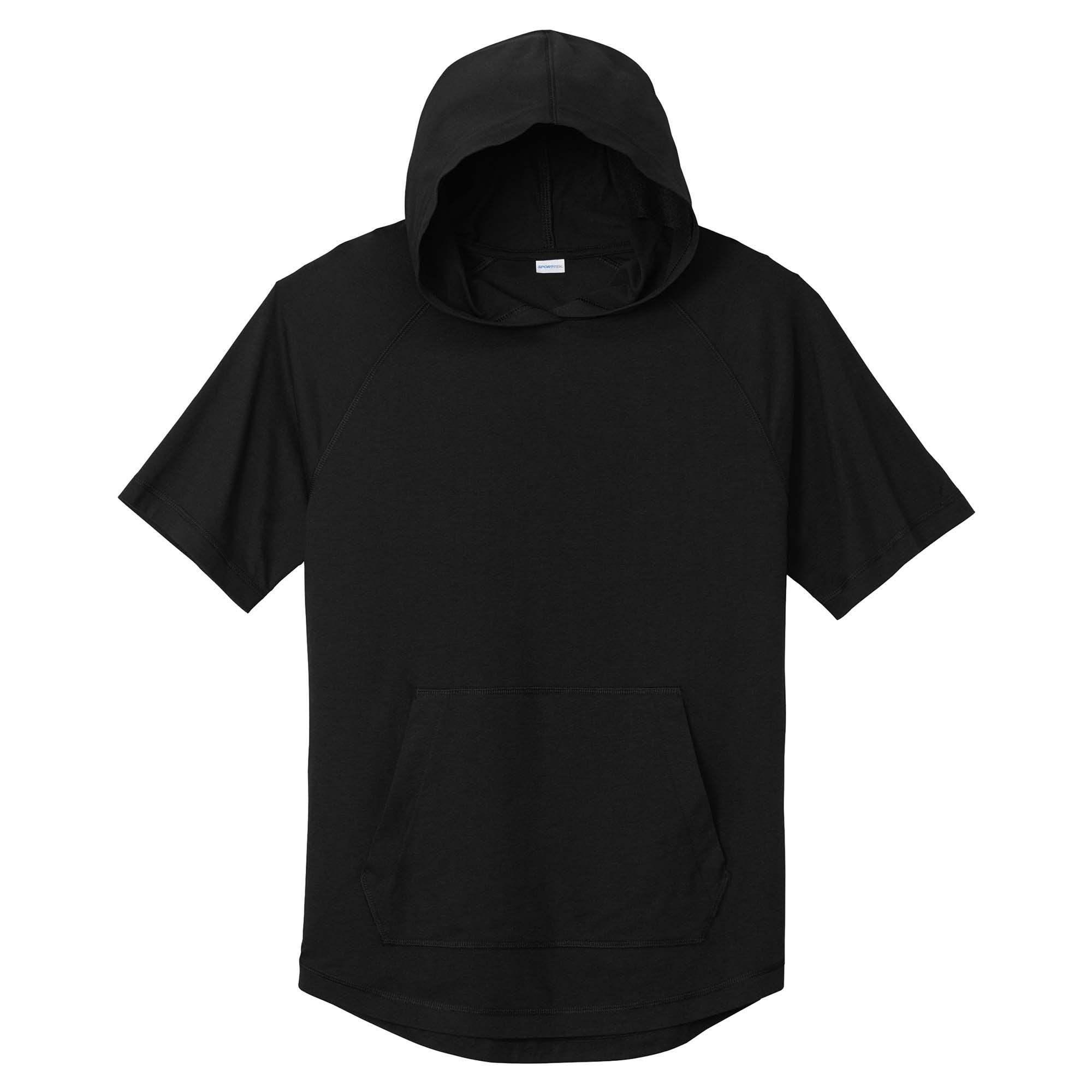 Sport-Tek ST404 Men's PosiCharge Tri-Blend Wicking Short Sleeve Hoodie – Athletic Fit, Moisture Wicking, Made In USA