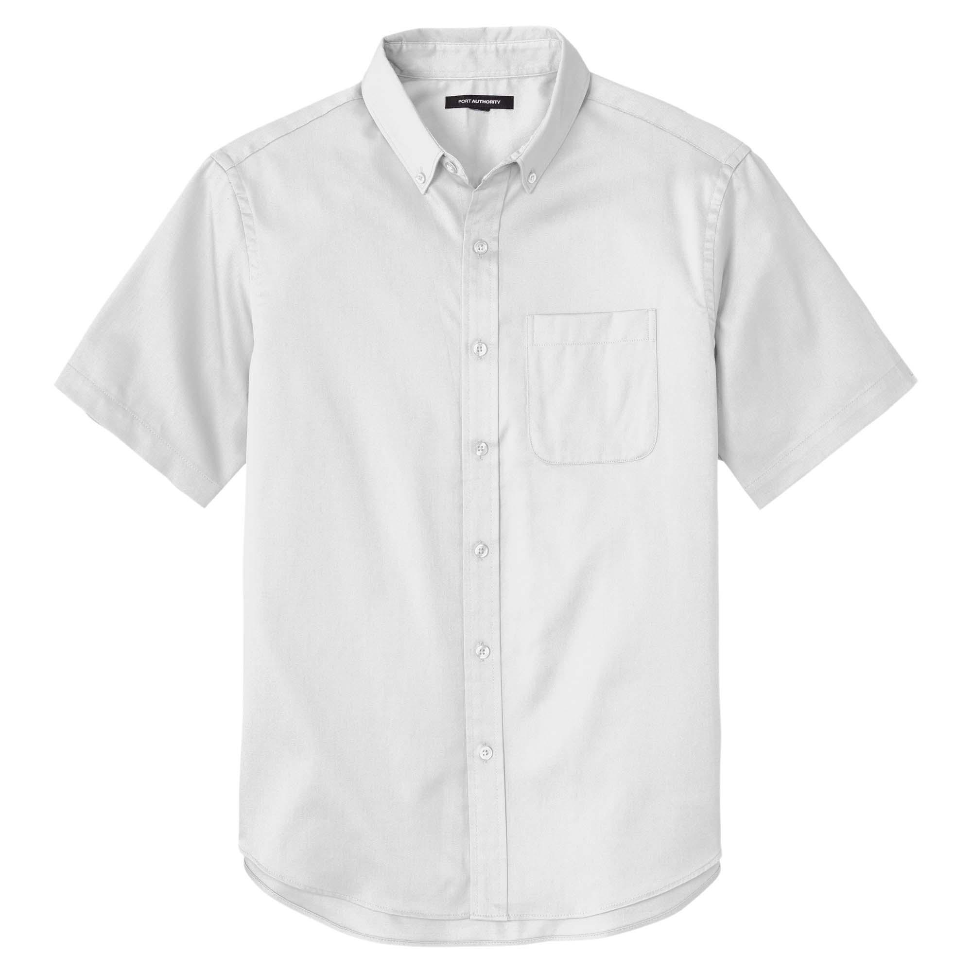 Port Authority W809 Short Sleeve SuperPro React Twill Shirt - White ...