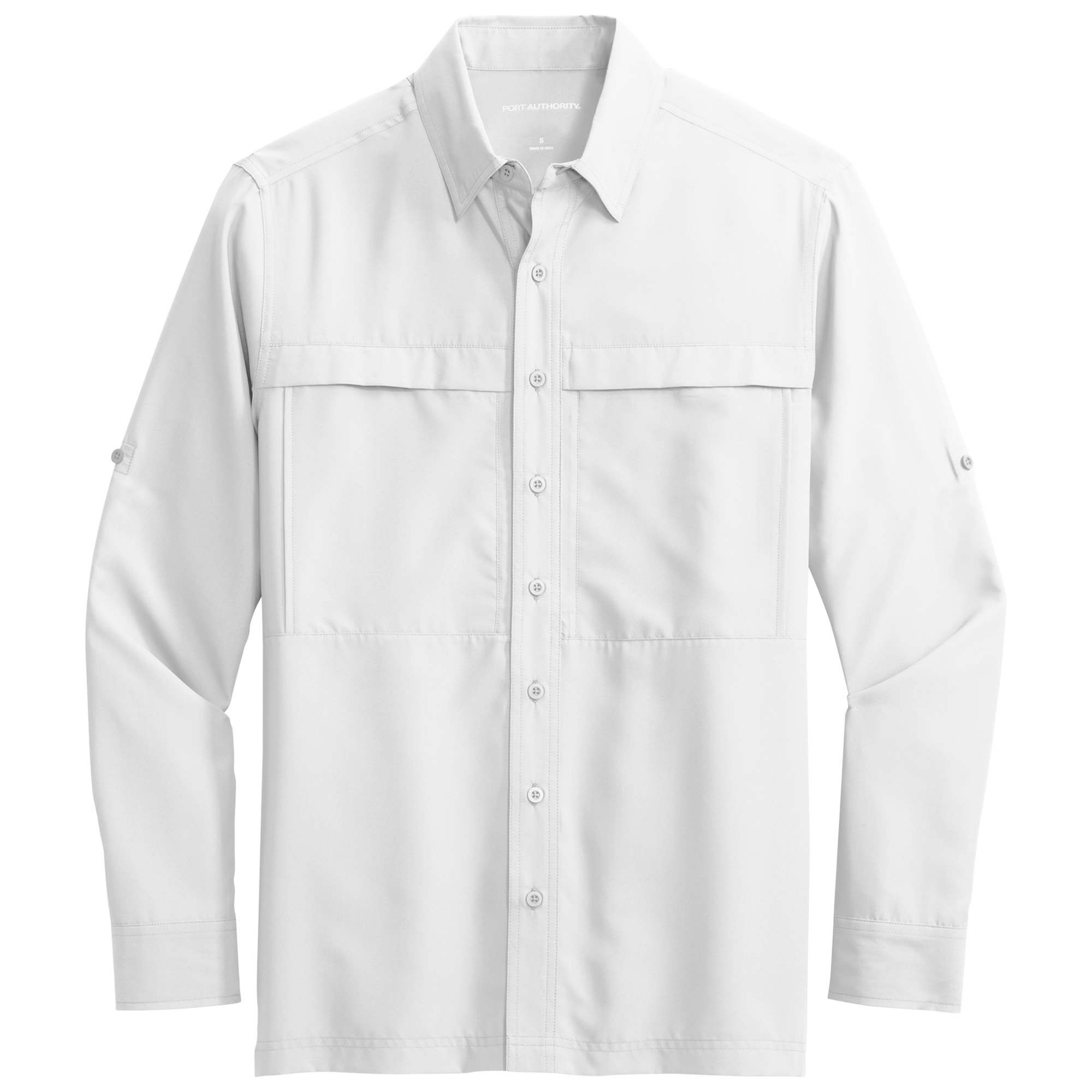 Port Authority W960 Long Sleeve UV Daybreak Shirt - White | Full Source