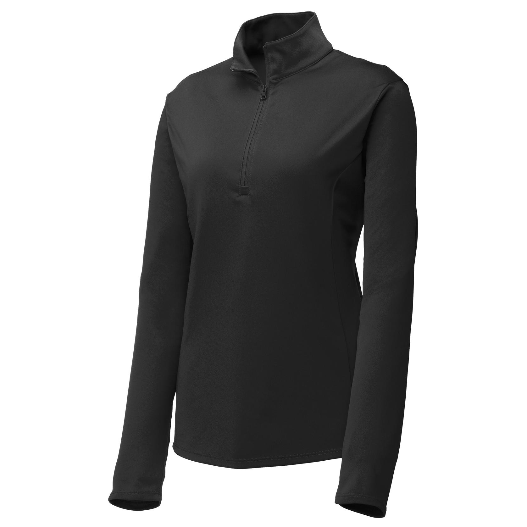 SportTek LST357 Ladies PosiCharge Competitor 1/4Zip Pullover Black