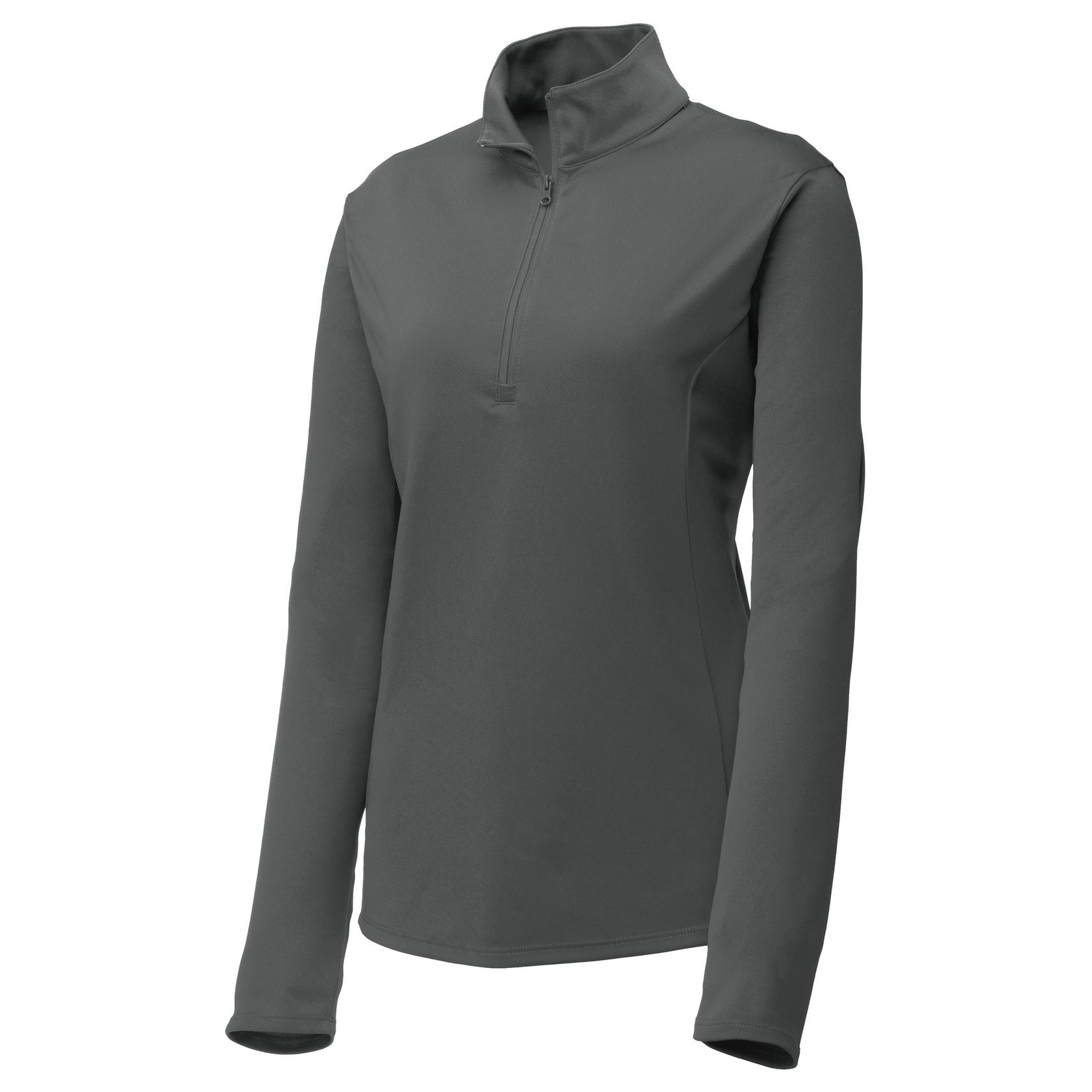 Sport-Tek LST357 Ladies PosiCharge Competitor 1/4-Zip Pullover- Iron Grey | FullSource.com