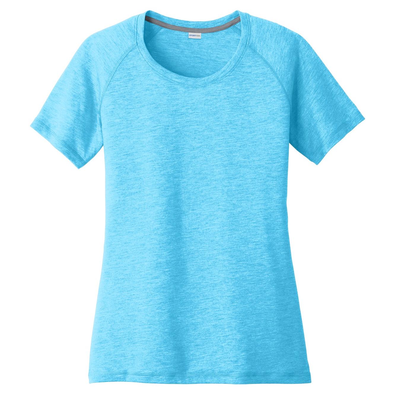 Sport-Tek LST400 Ladies PosiCharge Tri-Blend Wicking Raglan Tee - Pond ...