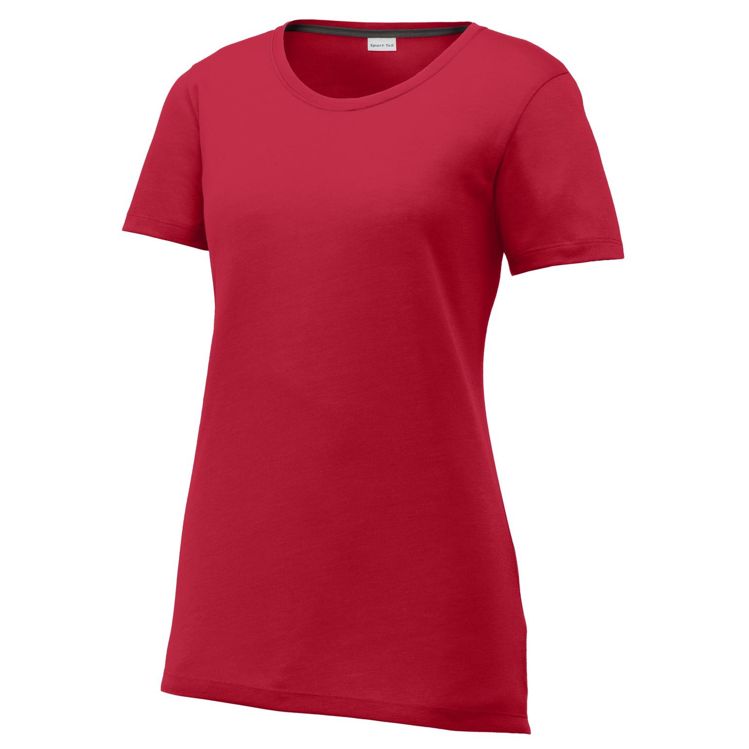 Sport-Tek Ladies PosiCharge Competitor Cotton Touch Scoop Neck Tee. LST450 Neon Green