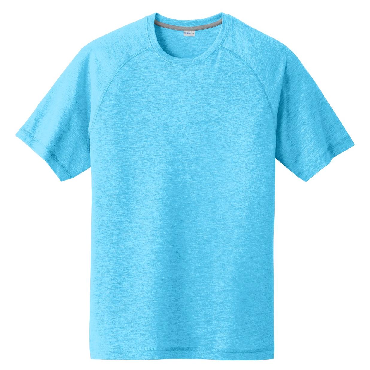 Sport-Tek ST400 PosiCharge Tri-Blend Wicking Raglan Tee - Pond Blue ...