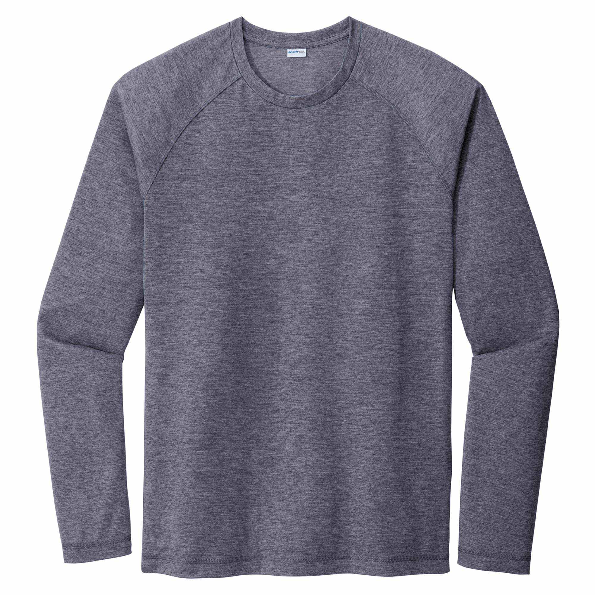 Sport-Tek ST400LS PosiCharge Long Sleeve Tri-Blend Wicking Raglan Tee ...