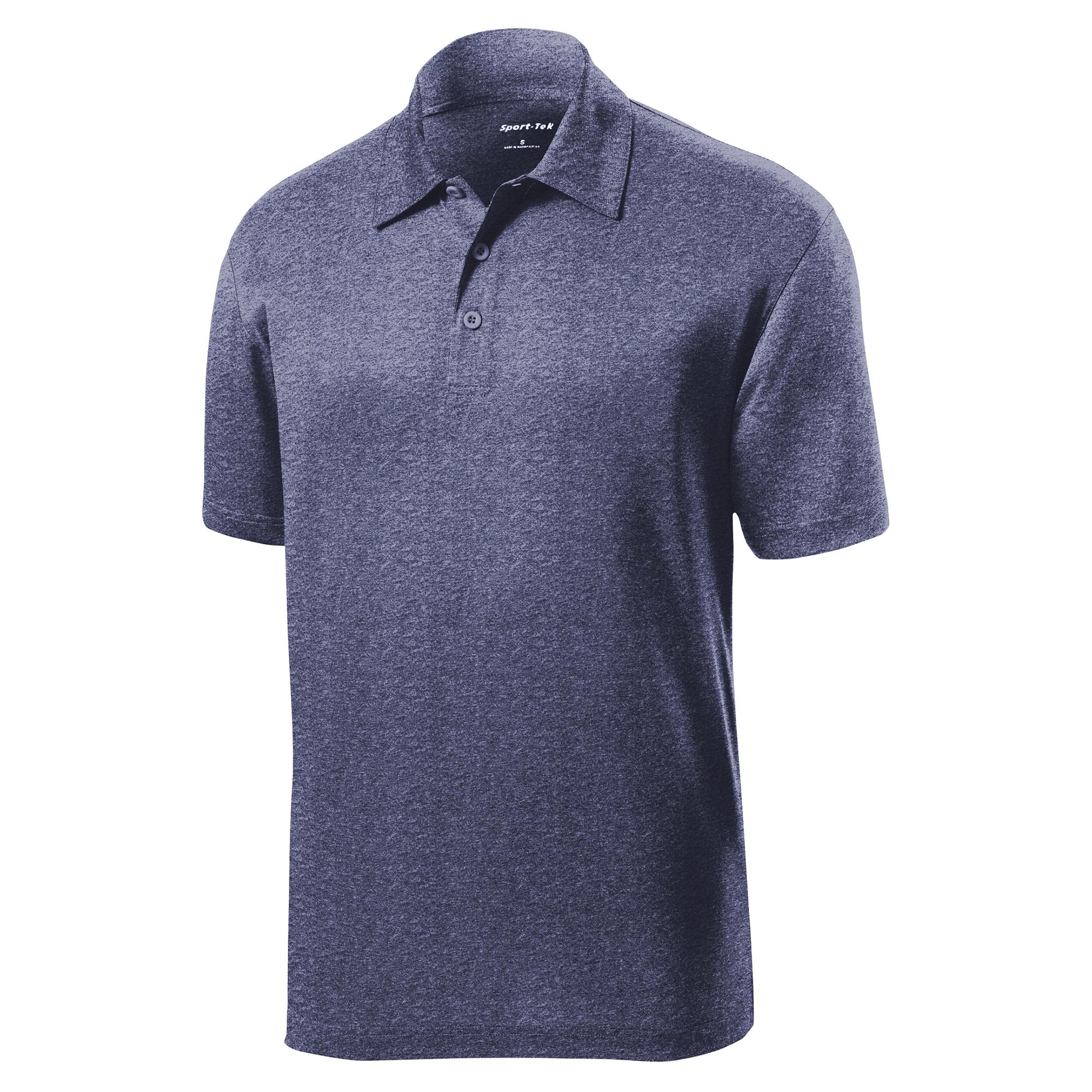 Sport-Tek ST660 Heather Contender Polo - True Navy Heather | Full Source