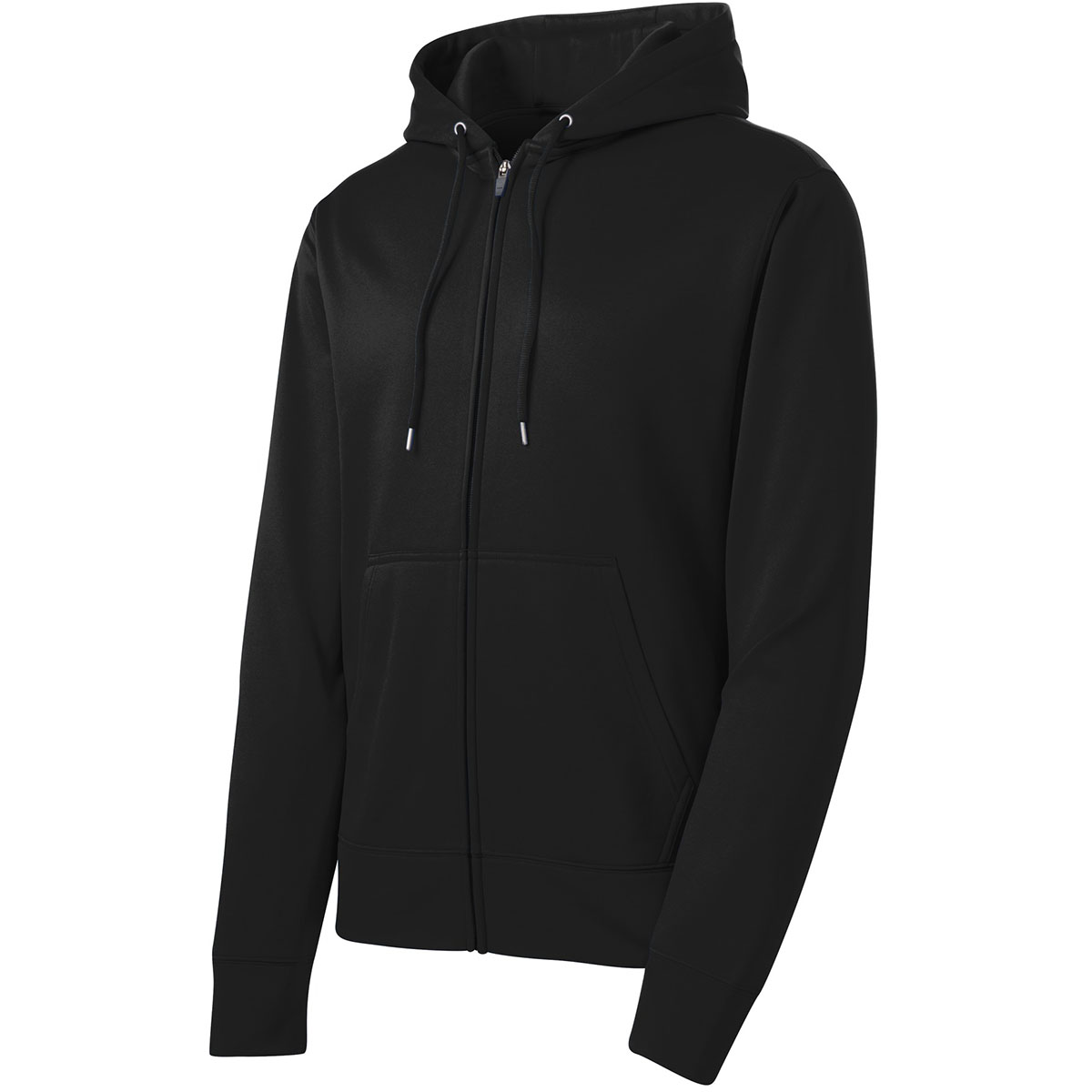 Sport-Tek ST238 Sport-Wick Fleece Full-Zip Hooded Jacket - Black