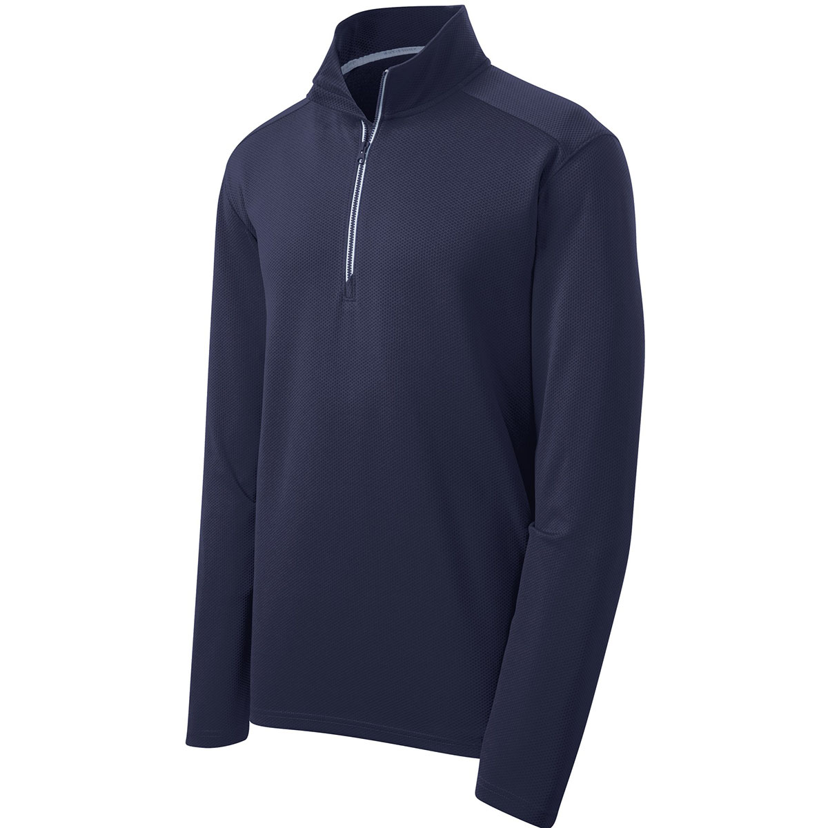 Sport-Tek ST860 Sport-Wick Textured 1/4-Zip Pullover - True Navy | Full ...