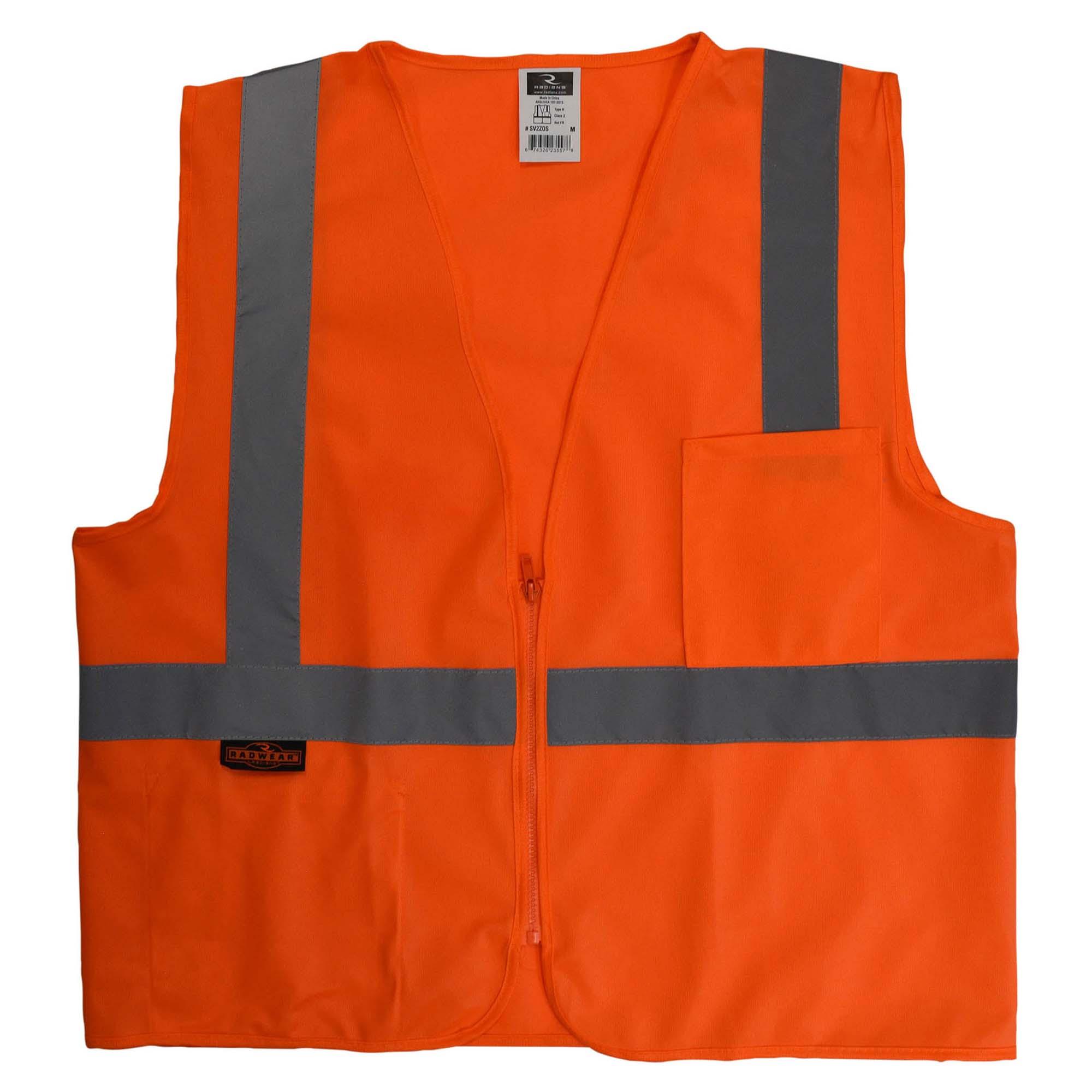 Radians SV2ZOS Type R Class 2 Economy Solid Safety Vest with Zipper ...