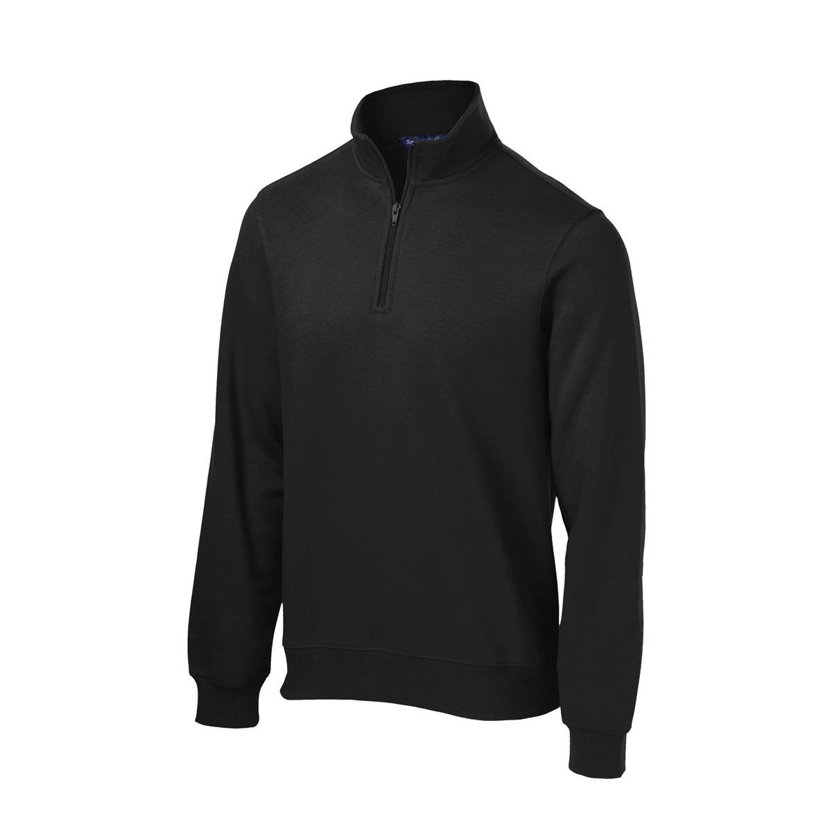 SportTek TST253 Tall 1/4Zip Sweatshirt Black Full Source