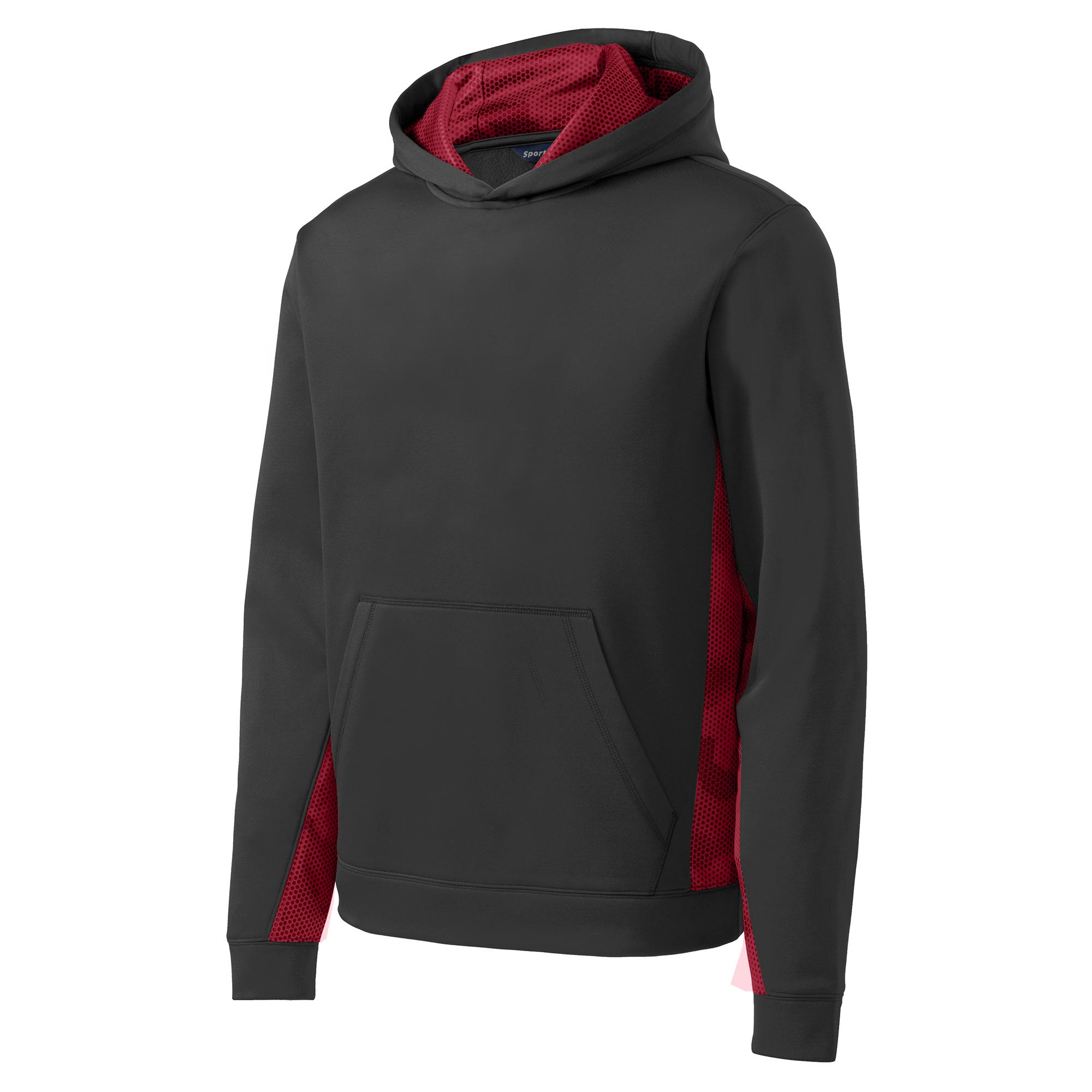 Sport-Tek YST239 Youth Sport-Wick CamoHex Fleece Colorblock